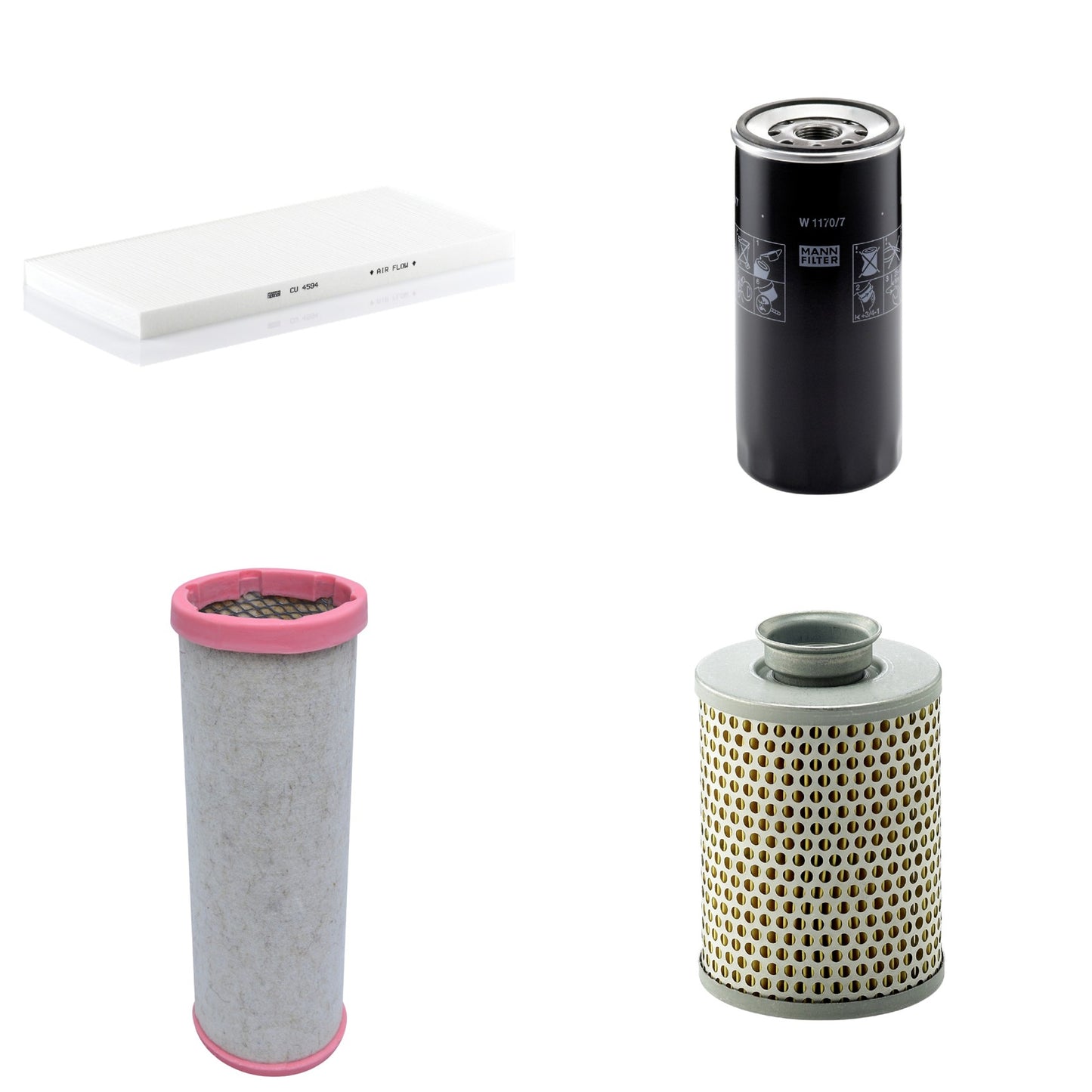 Kit Filtros de Ar Combustível Cabine Ar Condicionado Óleo - Mann-Filter - CF1550 - CU4594 - P919/7 - W1170/7 - (1)