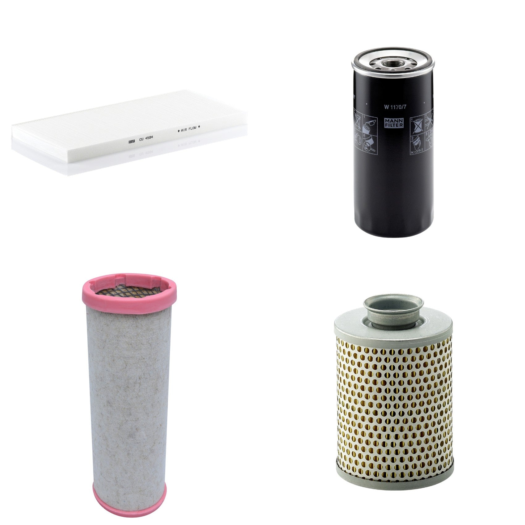 Kit Filtros de Ar Combustível Cabine Ar Condicionado Óleo - Mann-Filter - CF1550 - CU4594 - P919/7 - W1170/7 - (1)