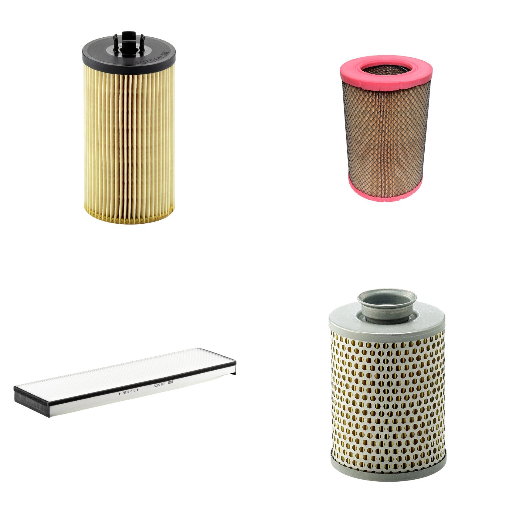 Kit Filtros de Ar Combustível Cabine Ar Condicionado Óleo - Mann-Filter - C27844/1 - CU5877 - HU931/5x - P919/7 - (1)