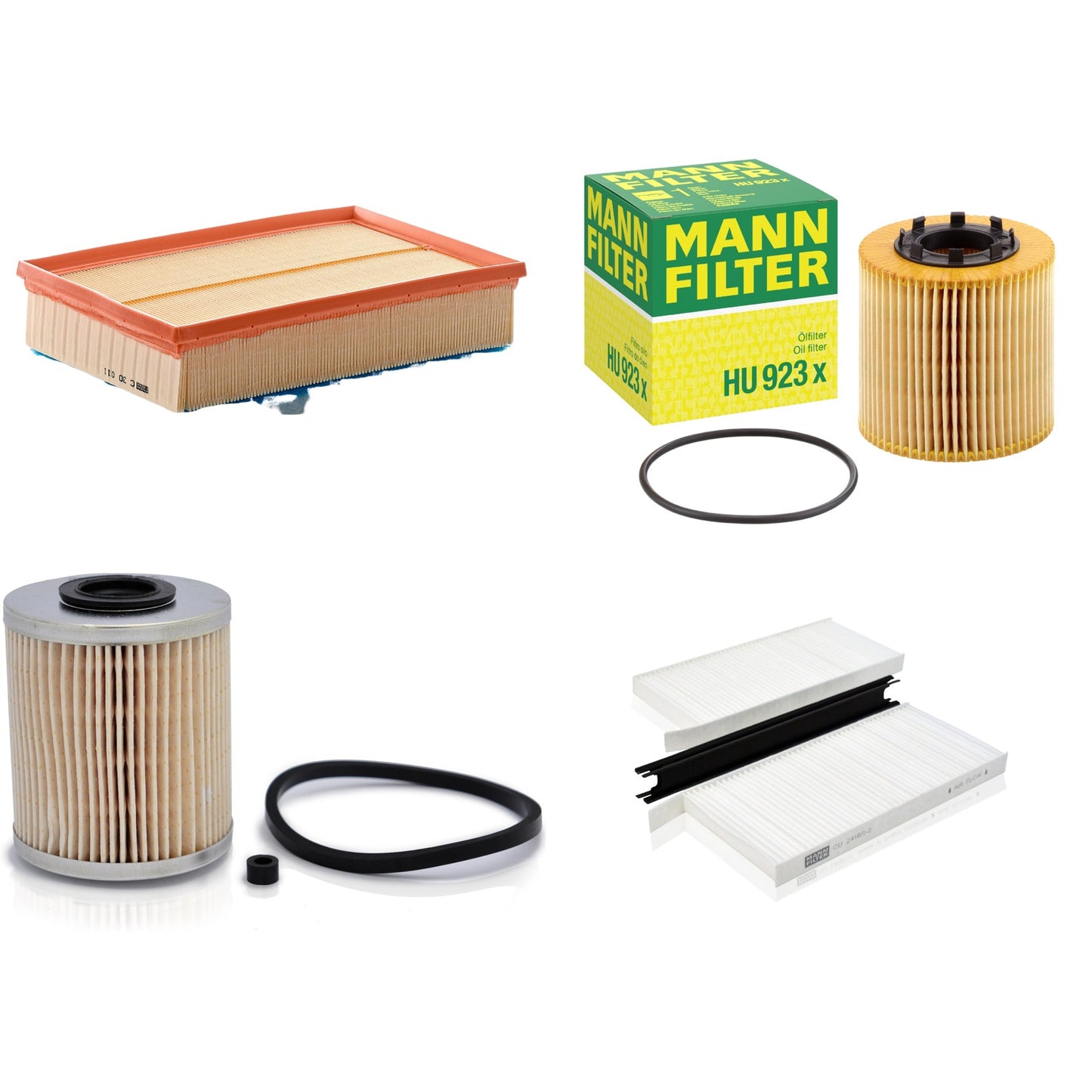 Kit Filtros de Ar Combustível Cabine Ar Condicionado Óleo - Mann-Filter - C30011 - CU2418/1-2 - HU923x - P718/1x - (1)