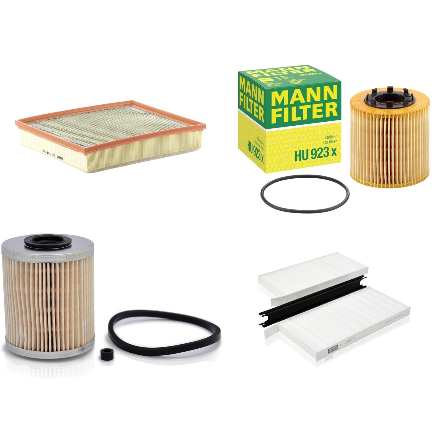 Kit Filtros de Ar Combustível Cabine Ar Condicionado Óleo - Mann-Filter - C32199 - CU2418/1-2 - HU923x - P718/1x - (1)