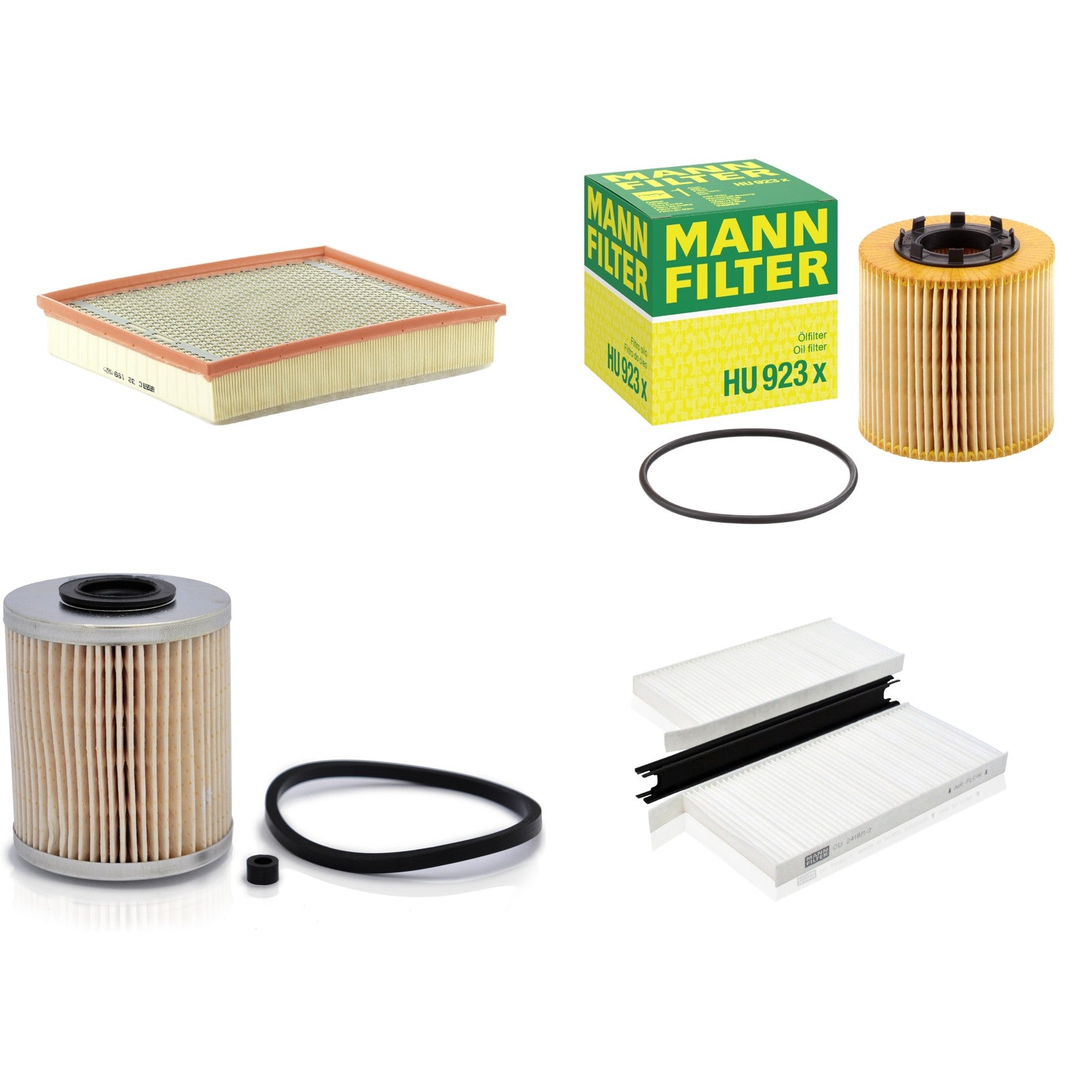 Kit Filtros de Ar Combustível Cabine Ar Condicionado Óleo - Mann-Filter - C32199 - CU2418/1-2 - HU923x - P718/1x - (1)
