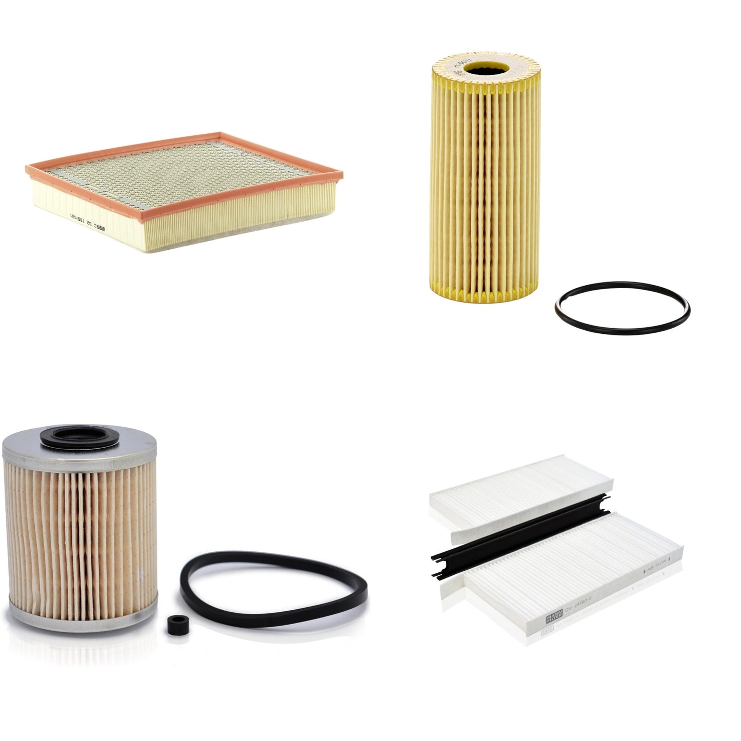 Kit Filtros de Ar Combustível Cabine Ar Condicionado Óleo - Mann-Filter - C32199 - CU2418/1-2 - HU6011z - P718/1x - (1)