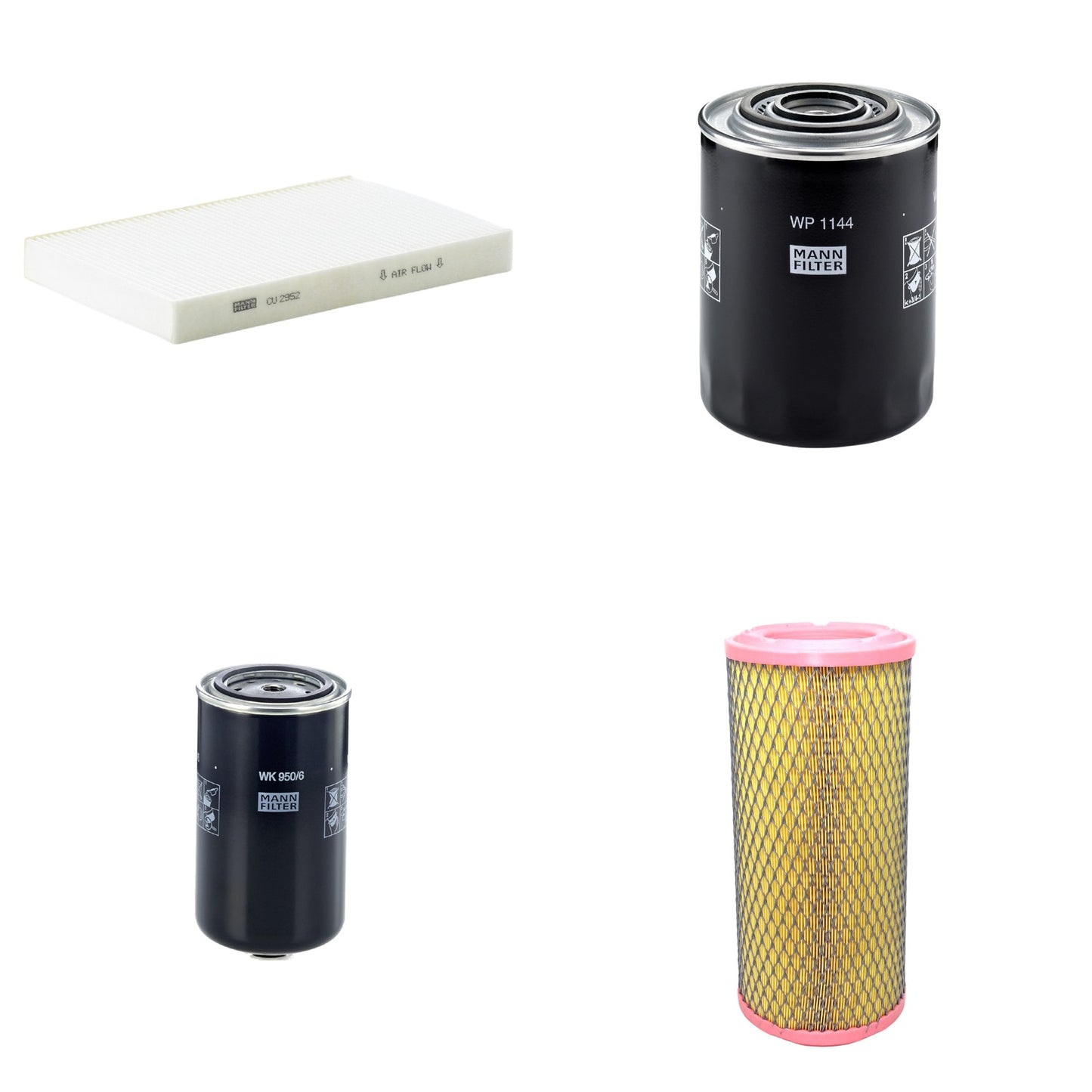 Kit Filtros de Ar Combustível Cabine Ar Condicionado Óleo - Mann-Filter - C17337/3 - CU2952 - WK950/6 - WP1144 - (1)
