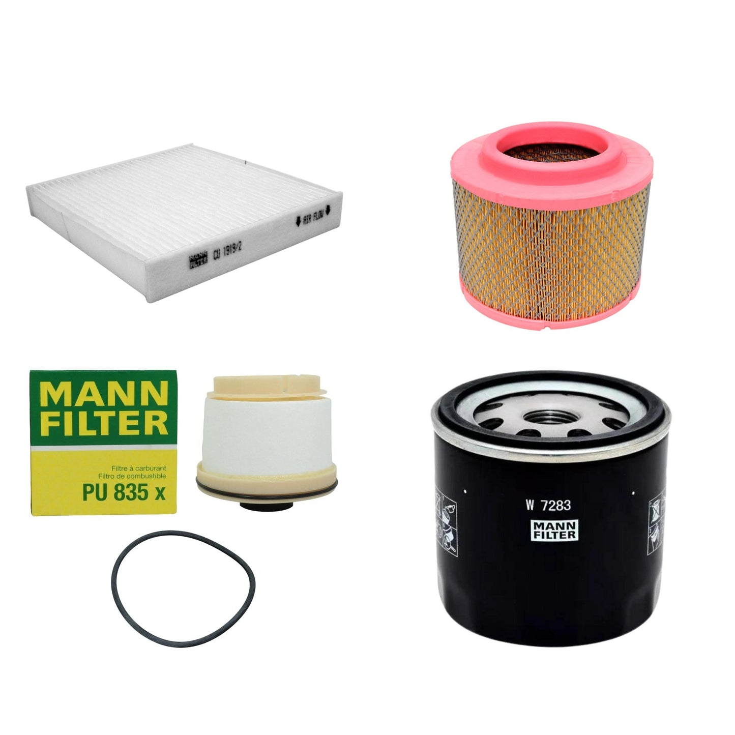 Kit Filtros de Ar Combustível Cabine Ar Condicionado Óleo - Mann-Filter - C23107/1 - CU1919/2 - PU835x - W7283 - (1)