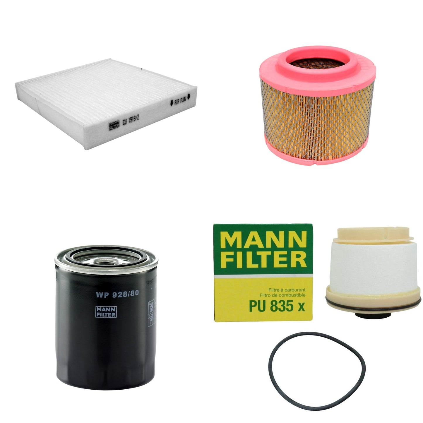 Kit Filtros de Ar Combustível Cabine Ar Condicionado Óleo - Mann-Filter - C23107/1 - CU1919/2 - PU835x - WP928/80 - (1)