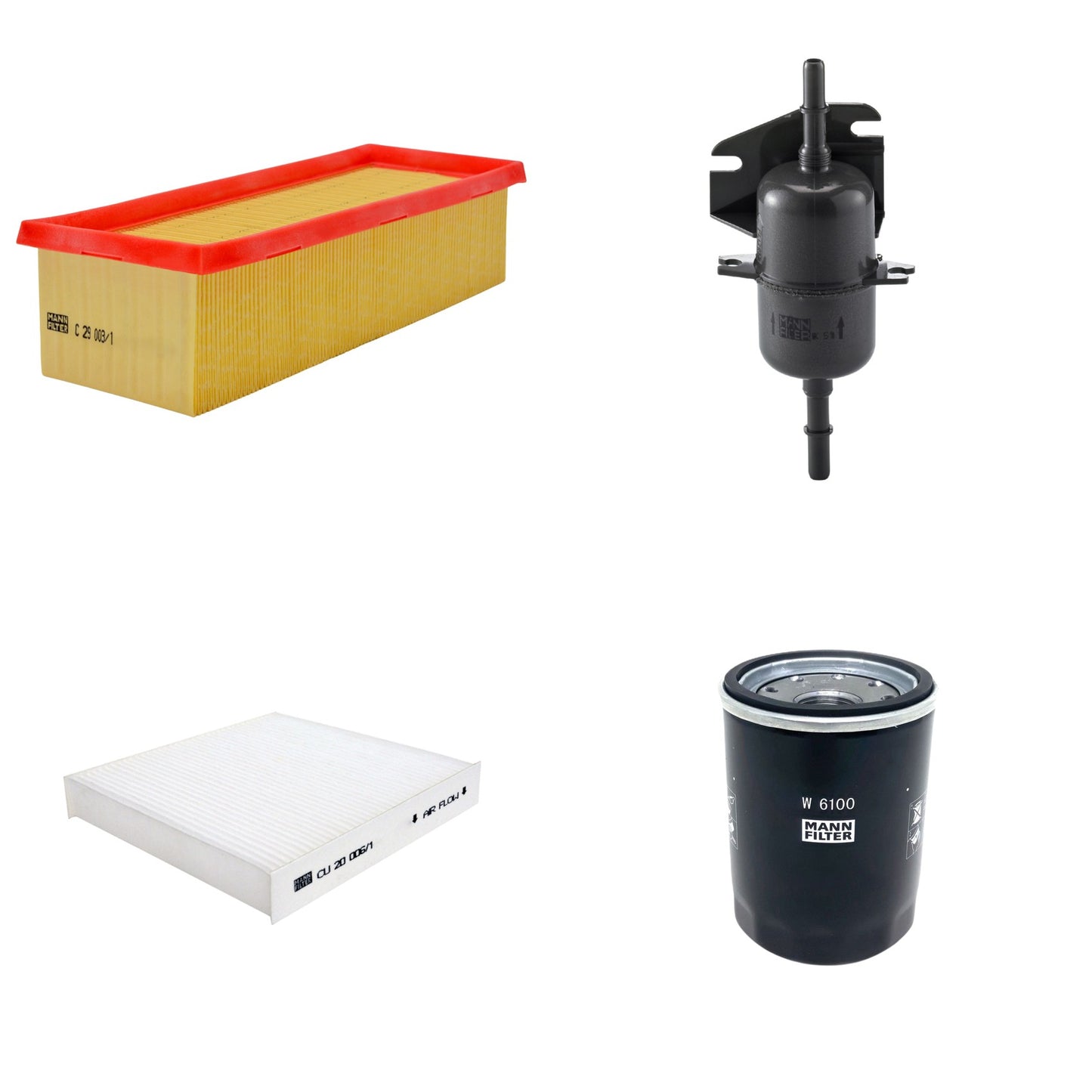 Kit Filtros de Ar Combustível Cabine Ar Condicionado Óleo - Mann-Filter - C29003/1 - CU20006/1 - W6100 - WK510 - (1)