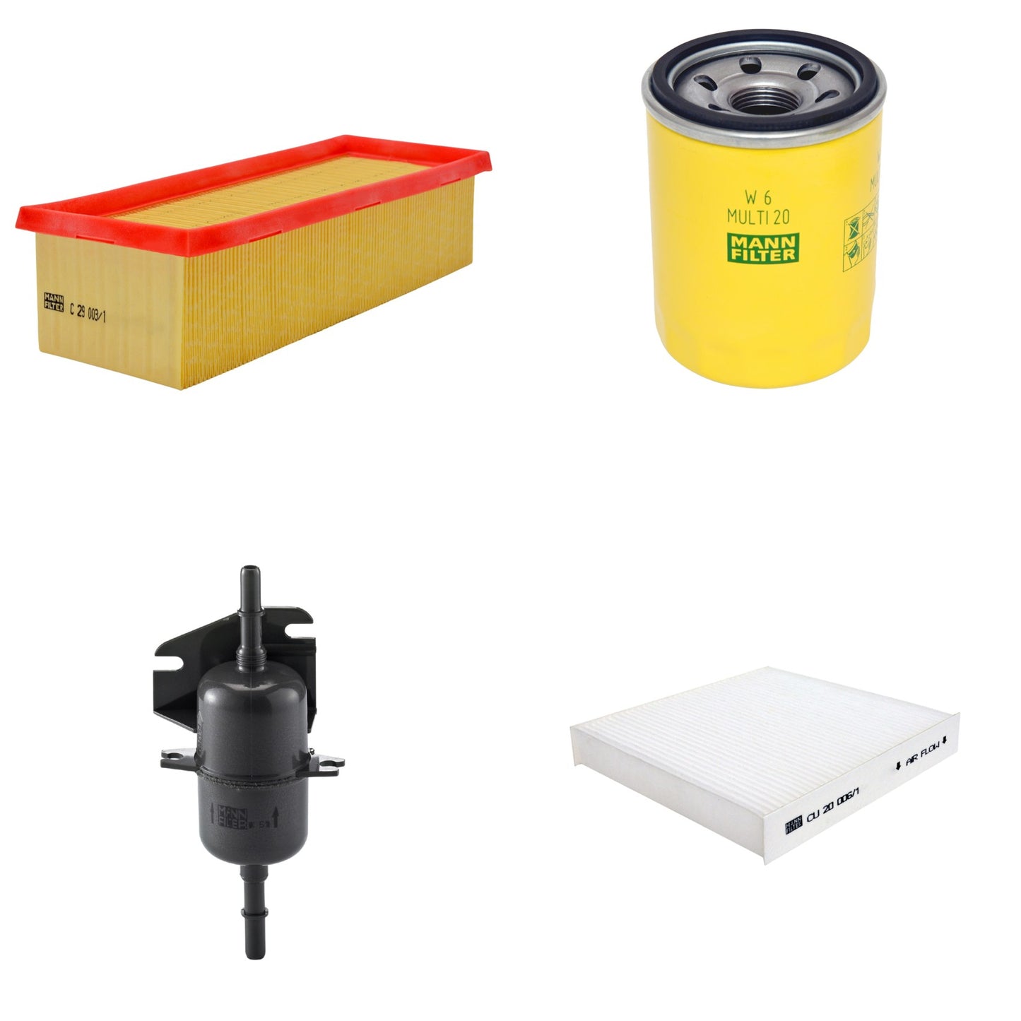 Kit Filtros de Ar Combustível Cabine Ar Condicionado Óleo - Mann-Filter - C29003/1 - CU20006/1 - W6MULTI20 - WK510 - (1)