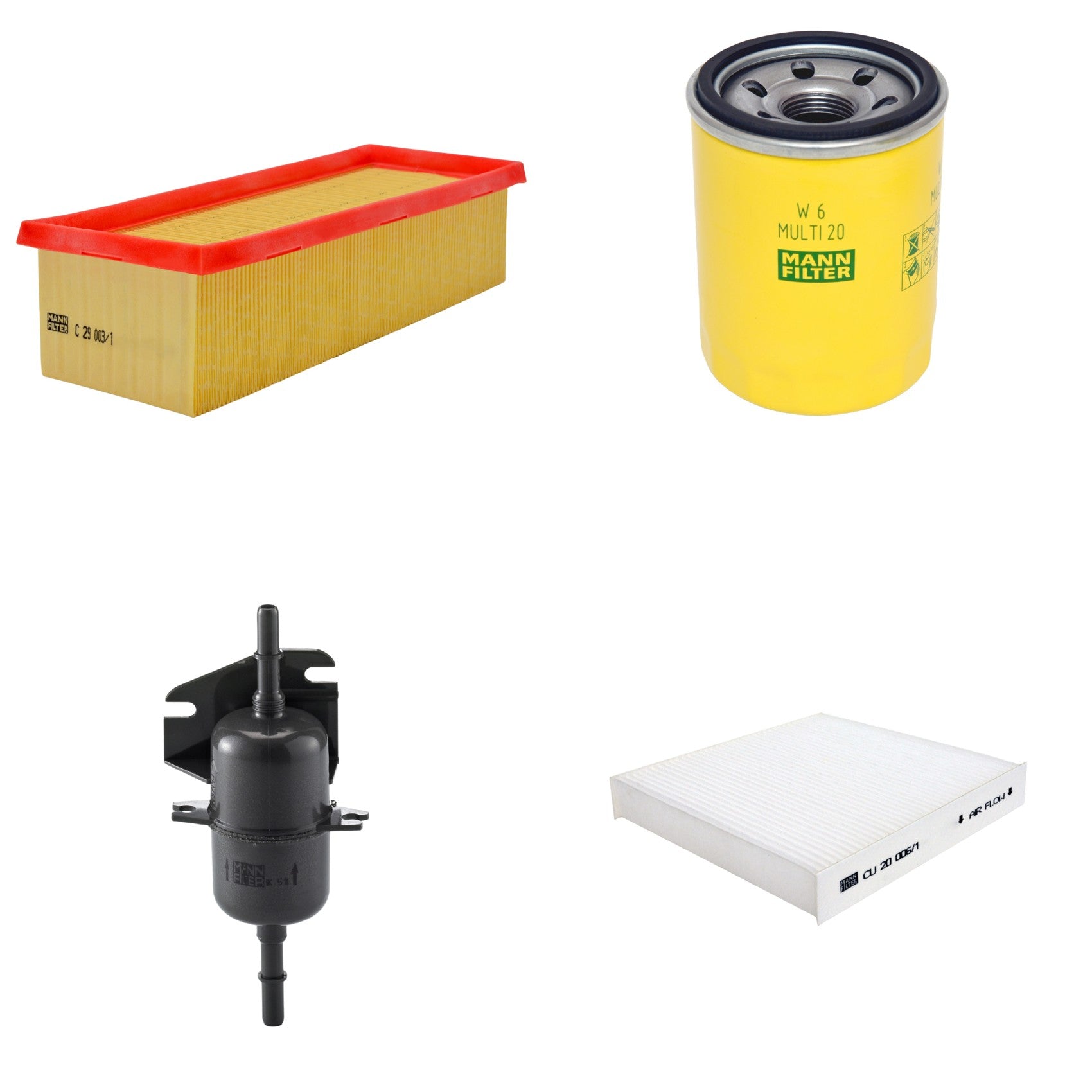 Kit Filtros de Ar Combustível Cabine Ar Condicionado Óleo - Mann-Filter - C29003/1 - CU20006/1 - W6MULTI20 - WK510 - (1)