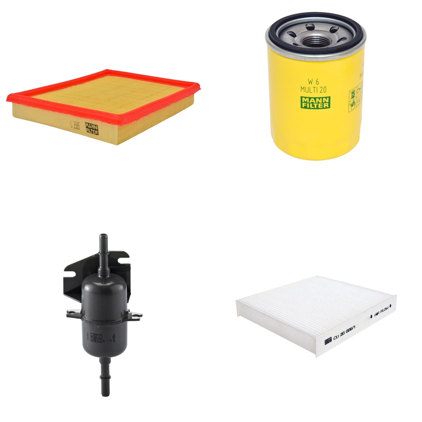Kit Filtros de Ar Combustível Cabine Ar Condicionado Óleo - Mann-Filter - C2585 - CU20006/1 - W6MULTI20 - WK510 - (1)