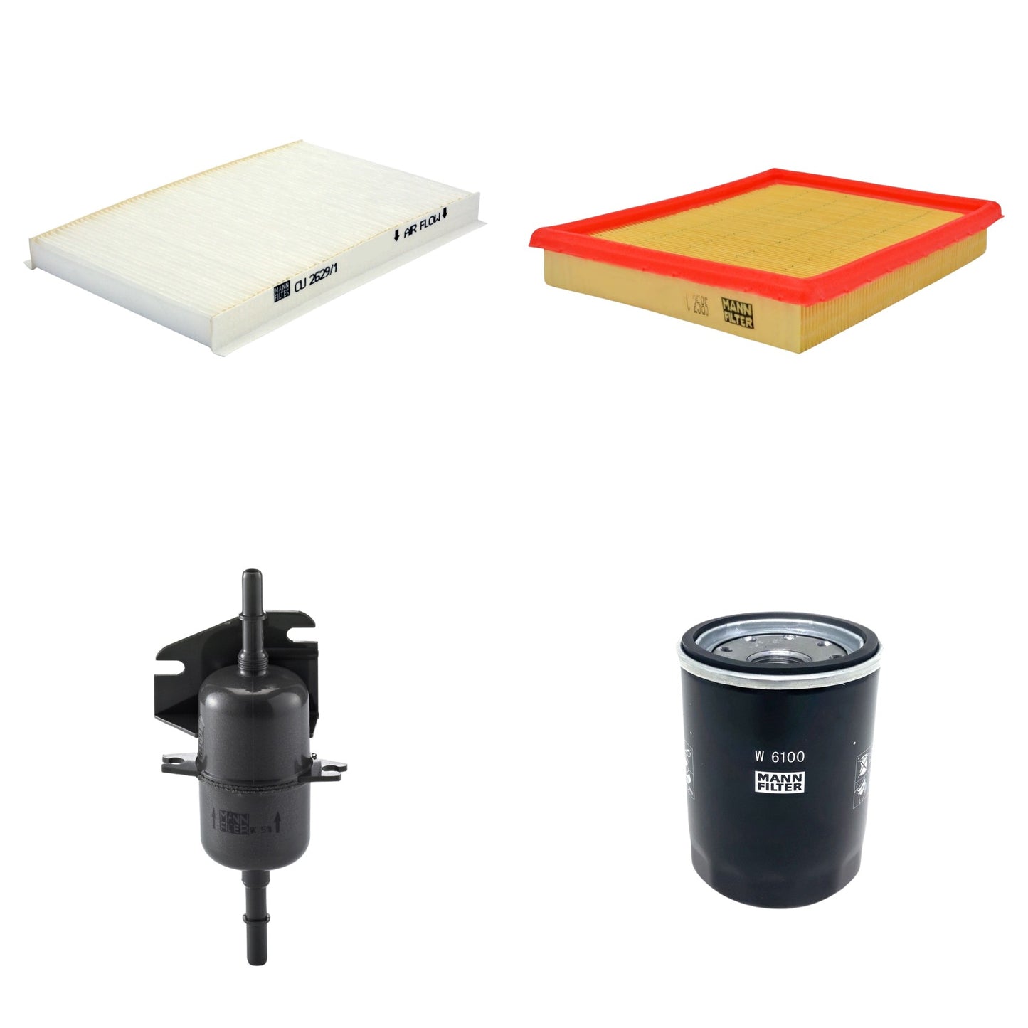 Kit Filtros de Ar Combustível Cabine Ar Condicionado Óleo - Mann-Filter - C2585 - CU2629/1 - W6100 - WK510 - (1)