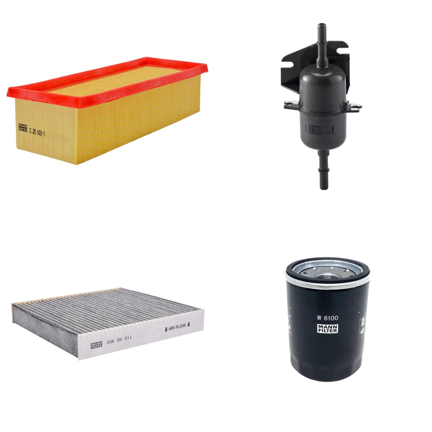 Kit Filtros de Ar Combustível Cabine Ar Condicionado Óleo - Mann-Filter - C29003/1 - CUK20011 - W6100 - WK510 - (1)