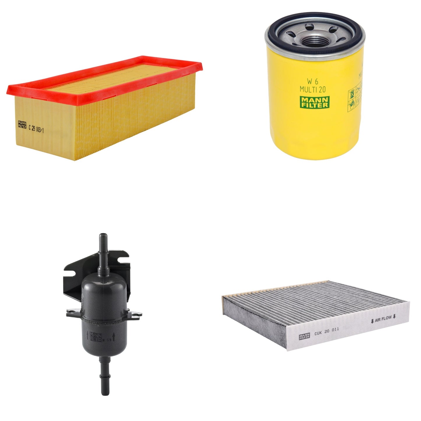 Kit Filtros de Ar Combustível Cabine Ar Condicionado Óleo - Mann-Filter - C29003/1 - CUK20011 - W6MULTI20 - WK510 - (1)