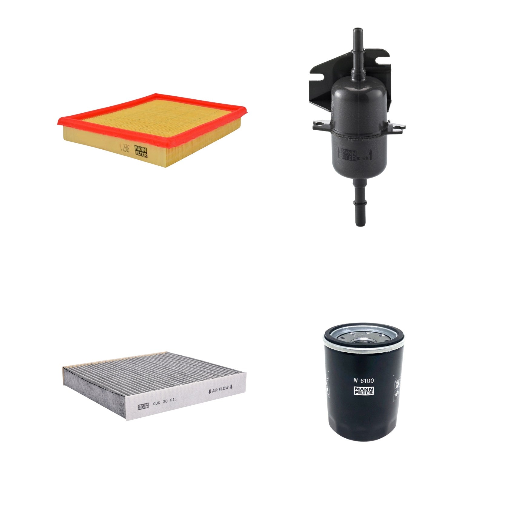 Kit Filtros de Ar Combustível Cabine Ar Condicionado Óleo - Mann-Filter - C2585 - CUK20011 - W6100 - WK510 - (1)