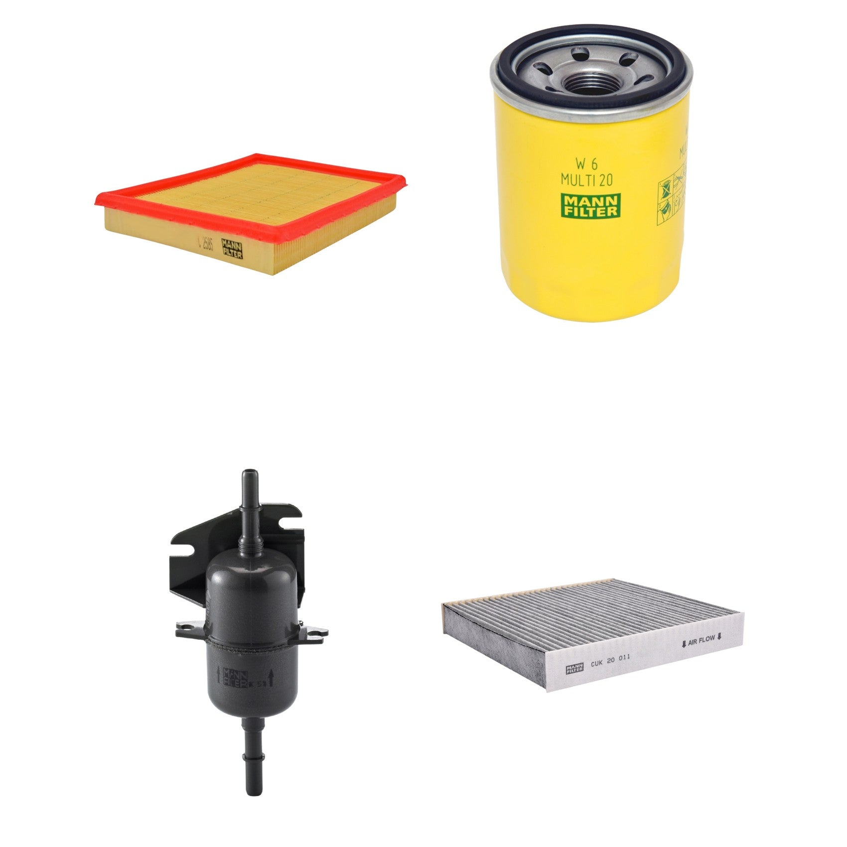 Kit Filtros de Ar Combustível Cabine Ar Condicionado Óleo - Mann-Filter - C2585 - CUK20011 - W6MULTI20 - WK510 - (1)