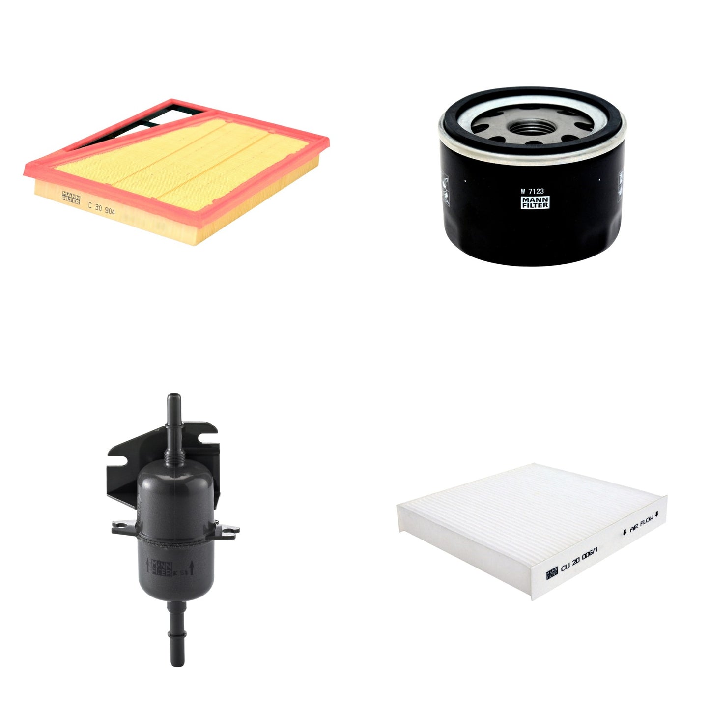 Kit Filtros de Ar Combustível Cabine Ar Condicionado Óleo - Mann-Filter - C30904 - CU20006/1 - W7123 - WK510 - (1)