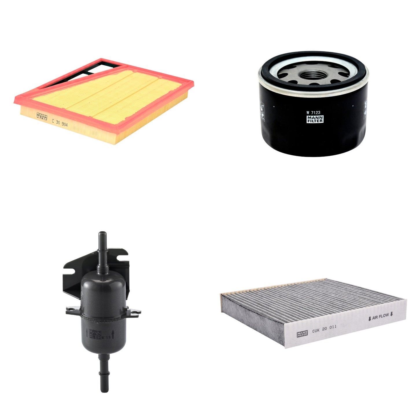 Kit Filtros de Ar Combustível Cabine Ar Condicionado Óleo - Mann-Filter - C30904 - CUK20011 - W7123 - WK510 - (1)