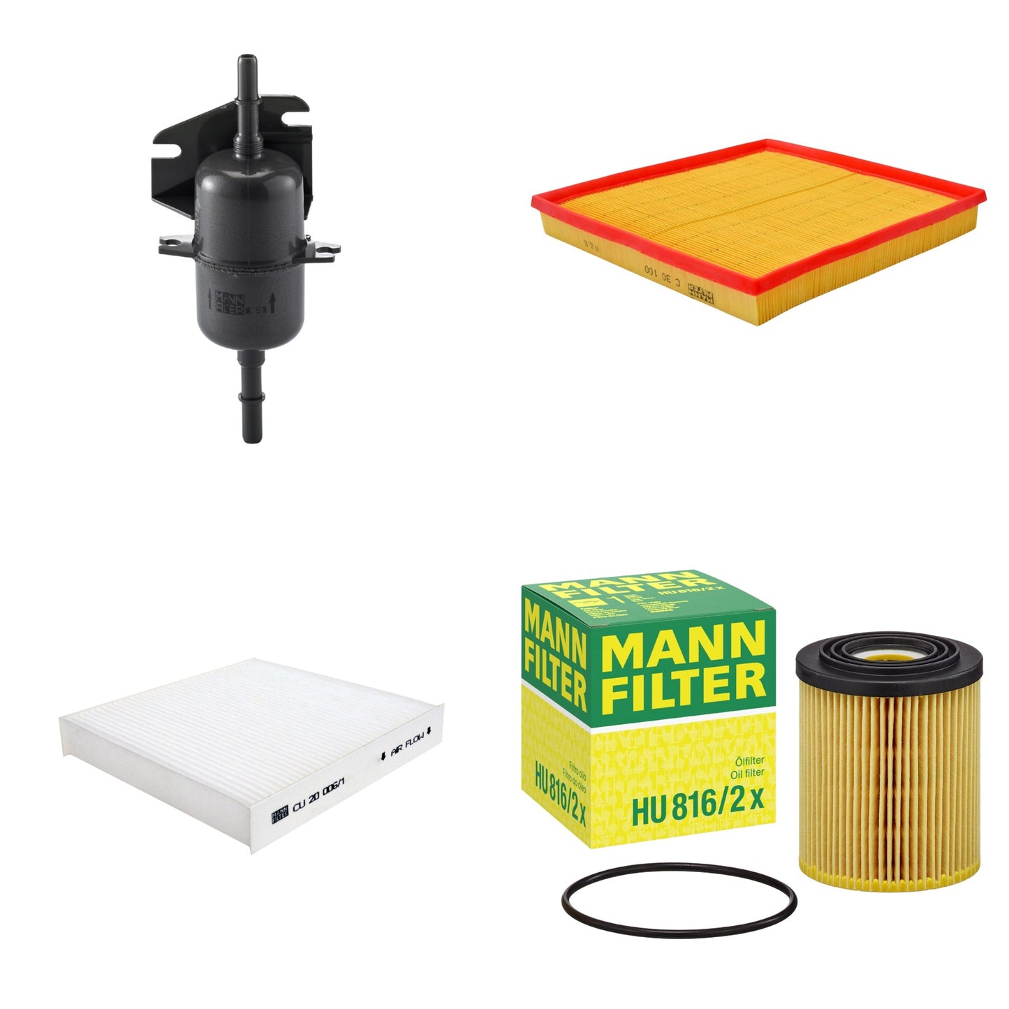 Kit Filtros de Ar Combustível Cabine Ar Condicionado Óleo - Mann-Filter - C30100 - CU20006/1 - HU816/2x - WK510 - (1)