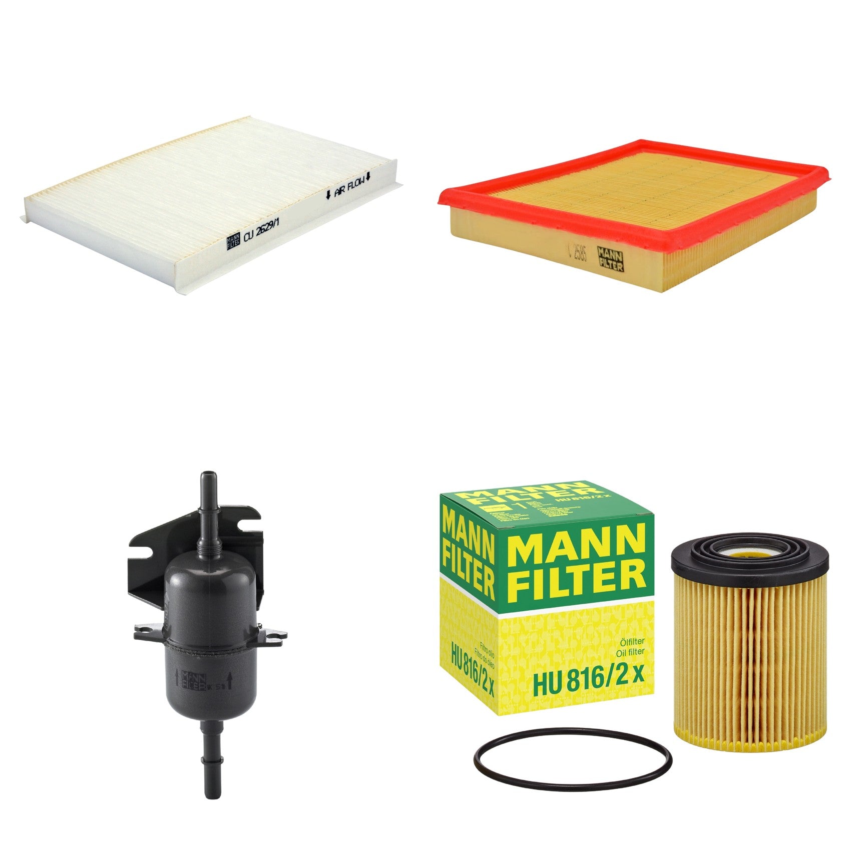 Kit Filtros de Ar Combustível Cabine Ar Condicionado Óleo - Mann-Filter - C2585 - CU2629/1 - HU816/2x - WK510 - (1)