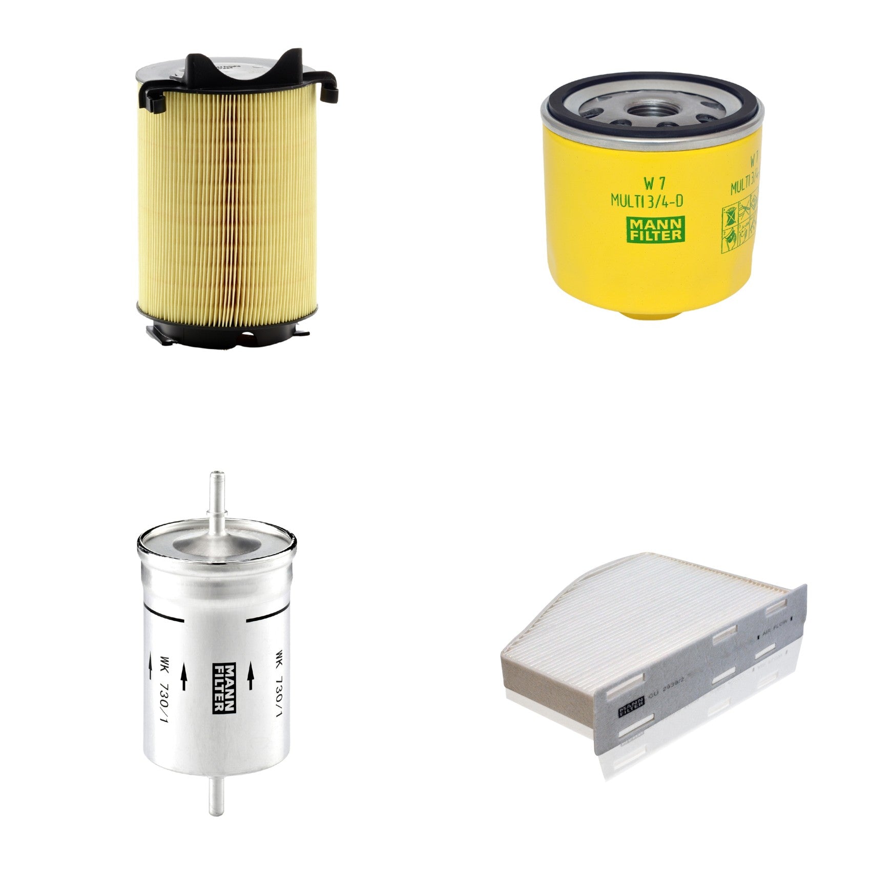 Kit Filtros de Ar Combustível Cabine Ar Condicionado Óleo - Mann-Filter - C14130 - CU2939/2 - W7MULTI3/4-D - WK730/1 - (1)