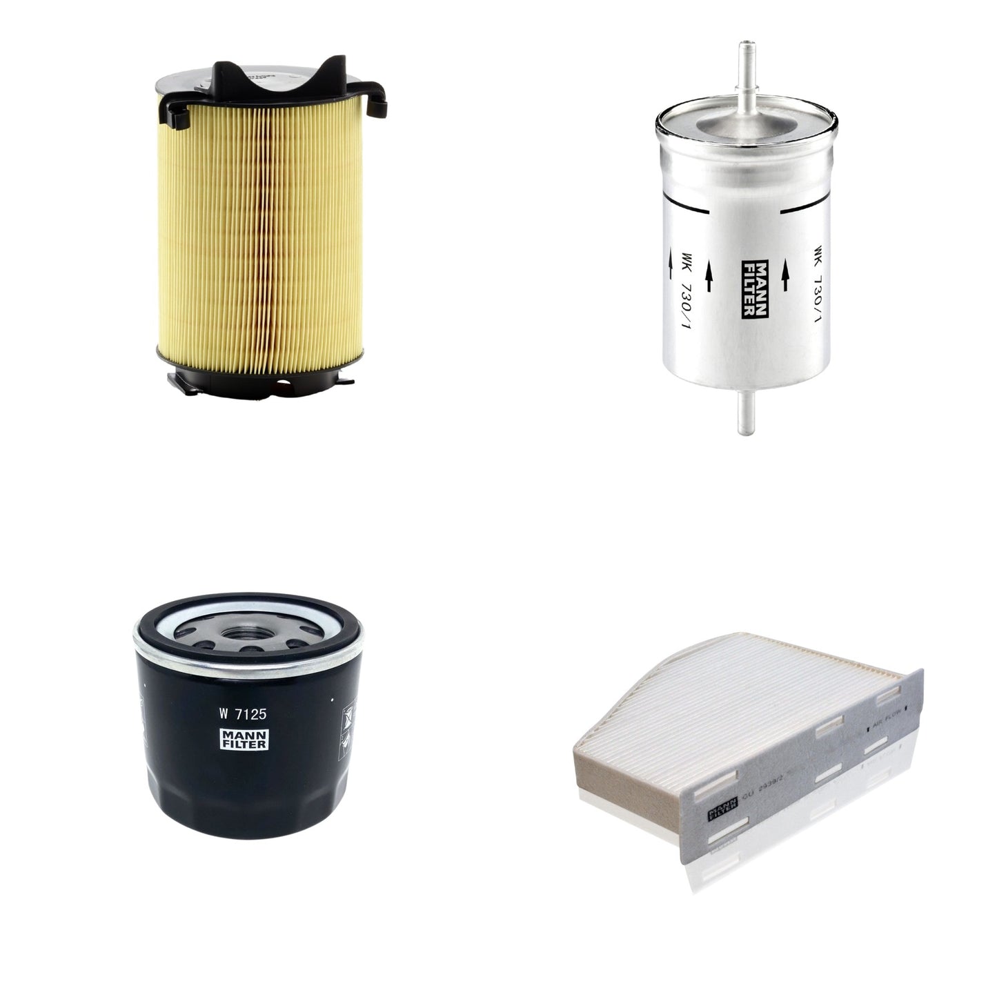 Kit Filtros de Ar Combustível Cabine Ar Condicionado Óleo - Mann-Filter - C14130 - CU2939/2 - W7125 - WK730/1 - (1)