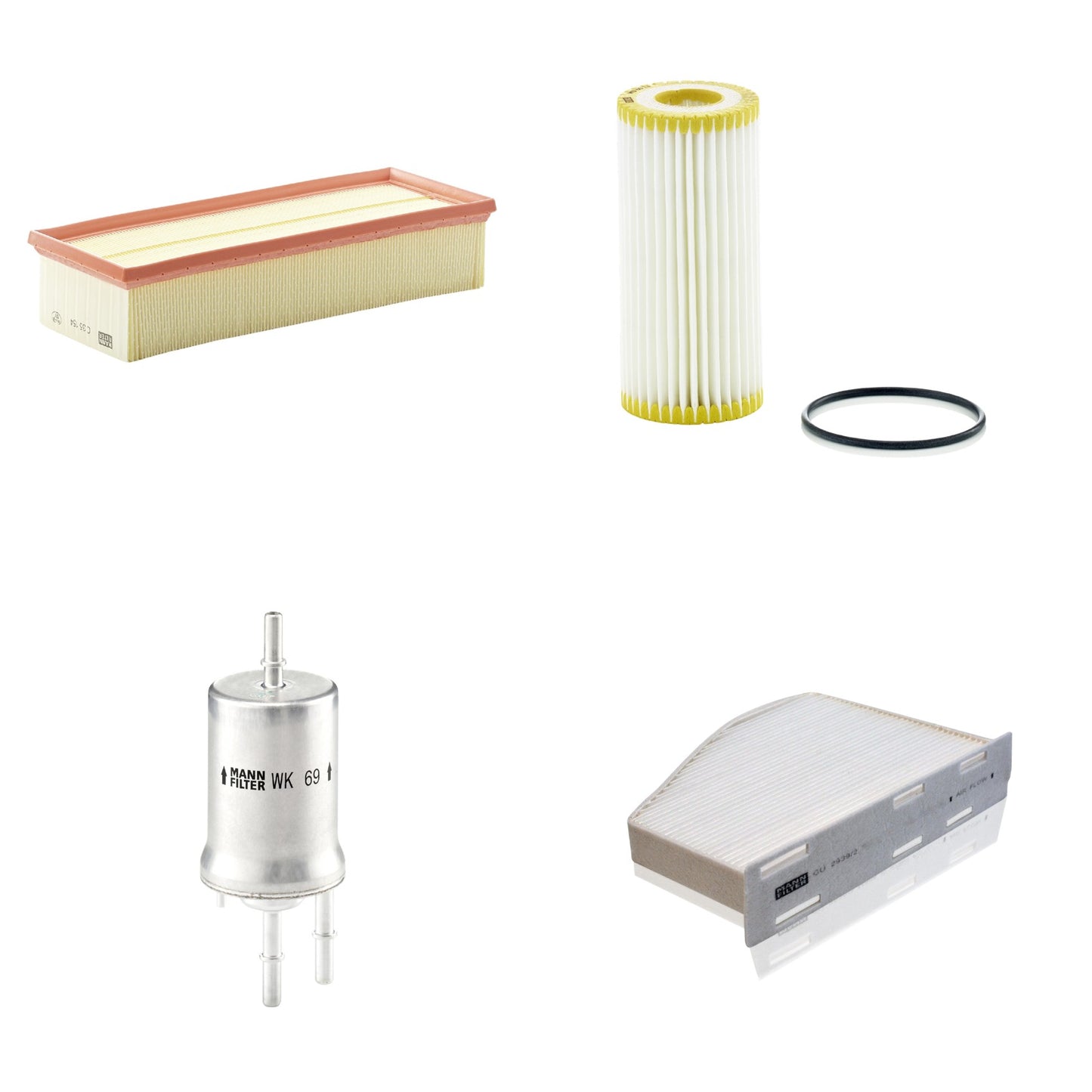 Kit Filtros de Ar Combustível Cabine Ar Condicionado Óleo - Mann-Filter - C35154 - CU2939/2 - HU6013z - WK69 - (1)