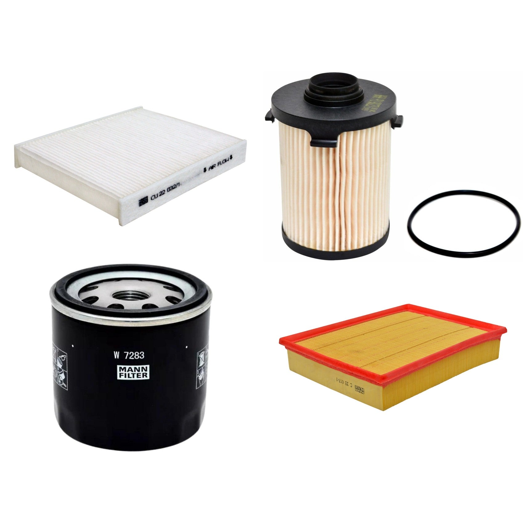 Kit Filtros de Ar Combustível Cabine Ar Condicionado Óleo - Mann-Filter - C33017/1 - CU22032/1 - PU9023Z - W7283 - (1)
