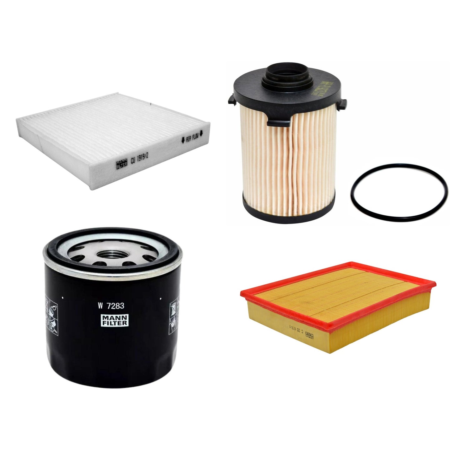 Kit Filtros de Ar Combustível Cabine Ar Condicionado Óleo - Mann-Filter - C33017/1 - CU1919/2 - PU9023Z - W7283 - (1)