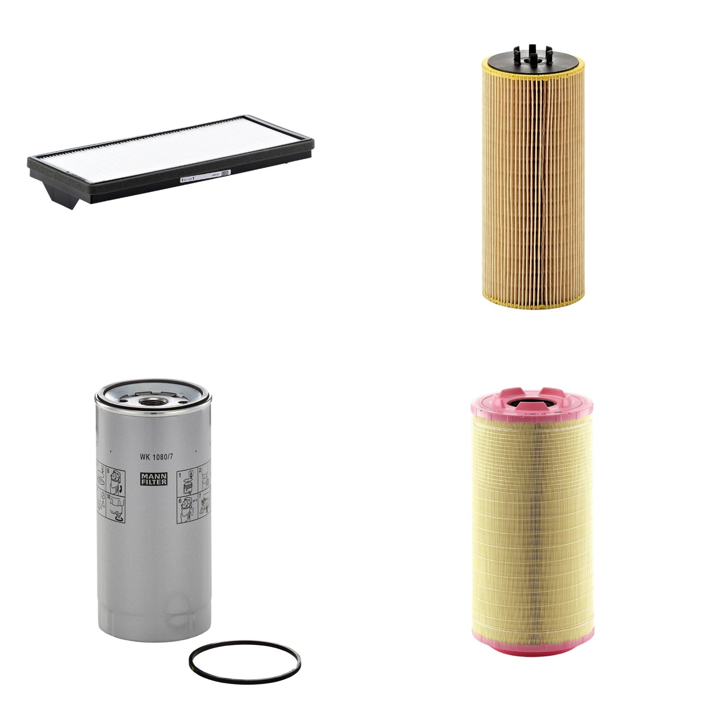 Kit Filtros de Ar Combustível Cabine Ar Condicionado Óleo - Mann-Filter - C271320/3 - CU4469 - HU12110x - WK1080/7x - (1)
