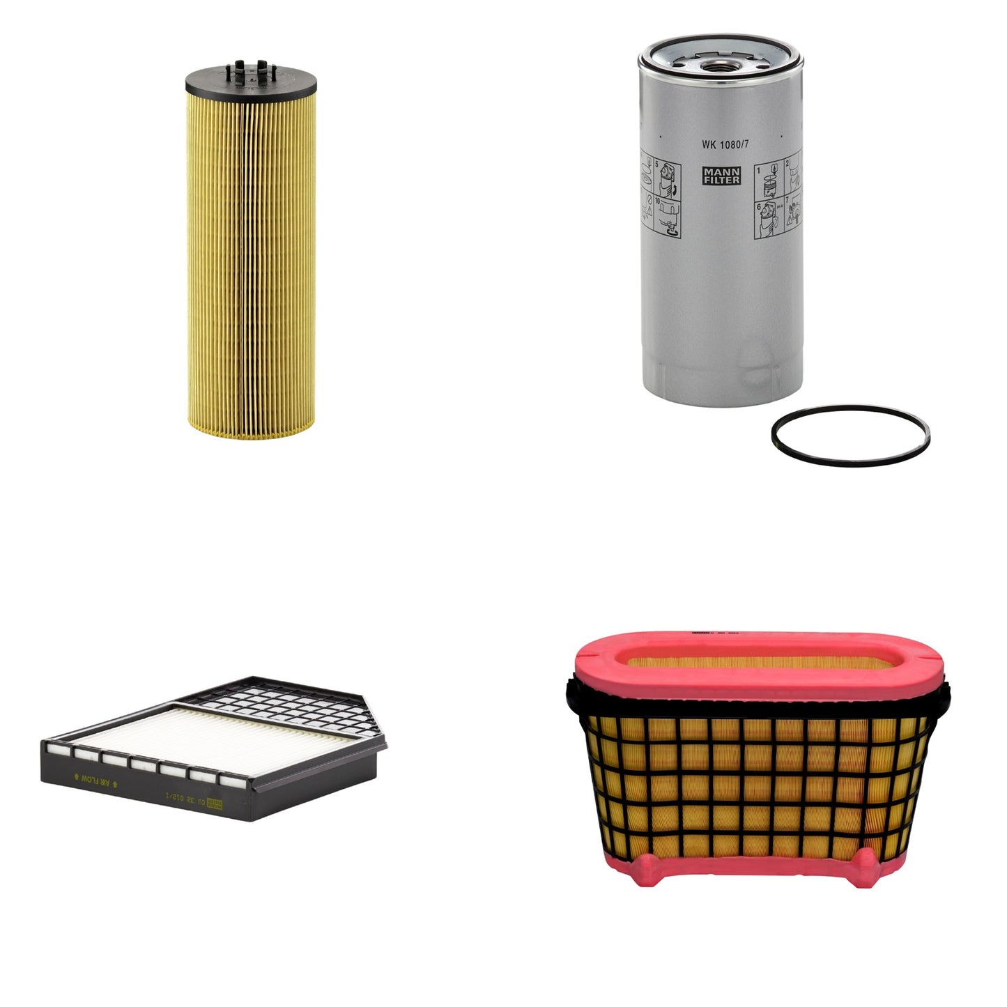 Kit Filtros de Ar Combustível Cabine Ar Condicionado Óleo - Mann-Filter - C50004 - CU32012/1 - HU12140x - WK1080/7x - (1)