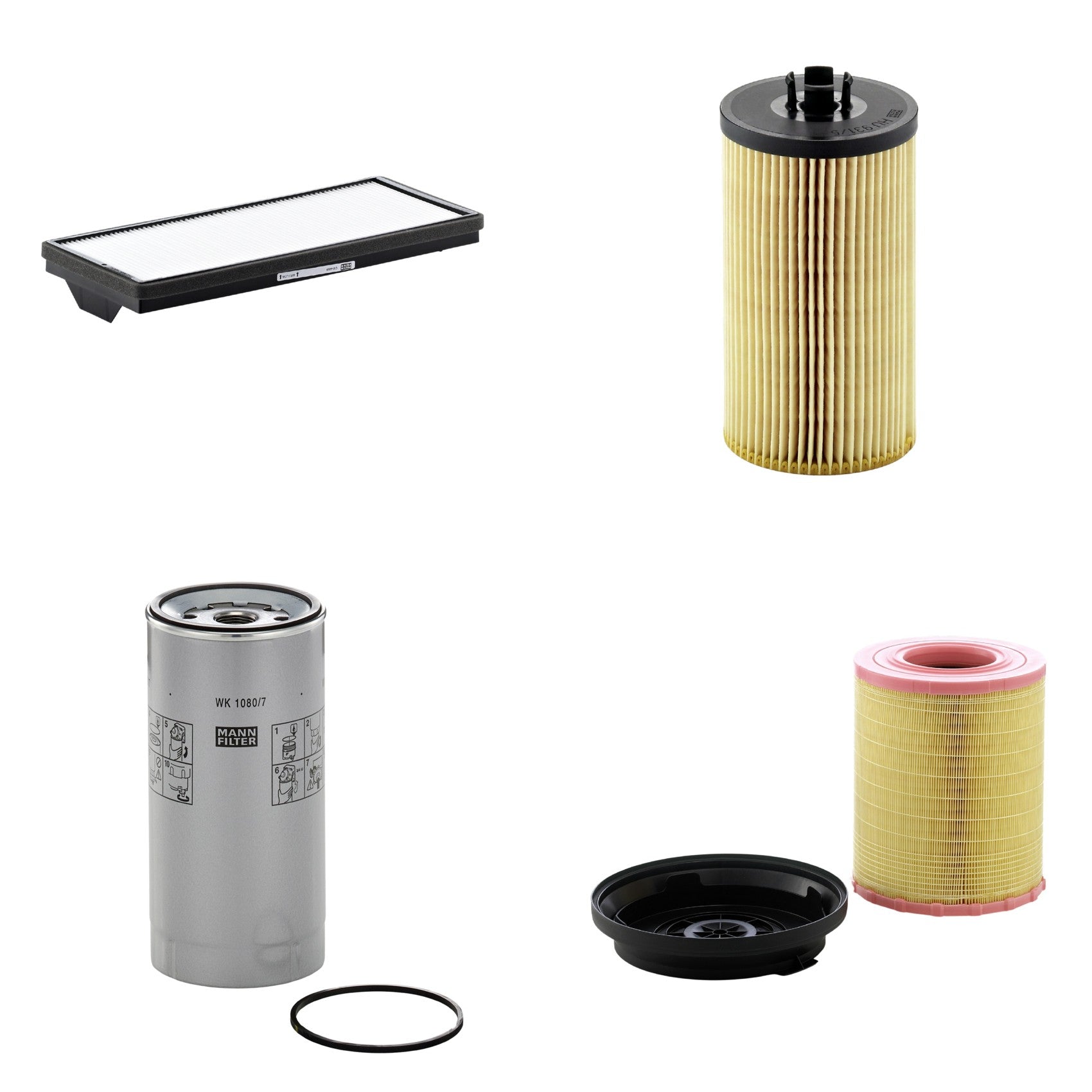 Kit Filtros de Ar Combustível Cabine Ar Condicionado Óleo - Mann-Filter - C29010KIT - CU4469 - HU931/5x - WK1080/7x - (1)