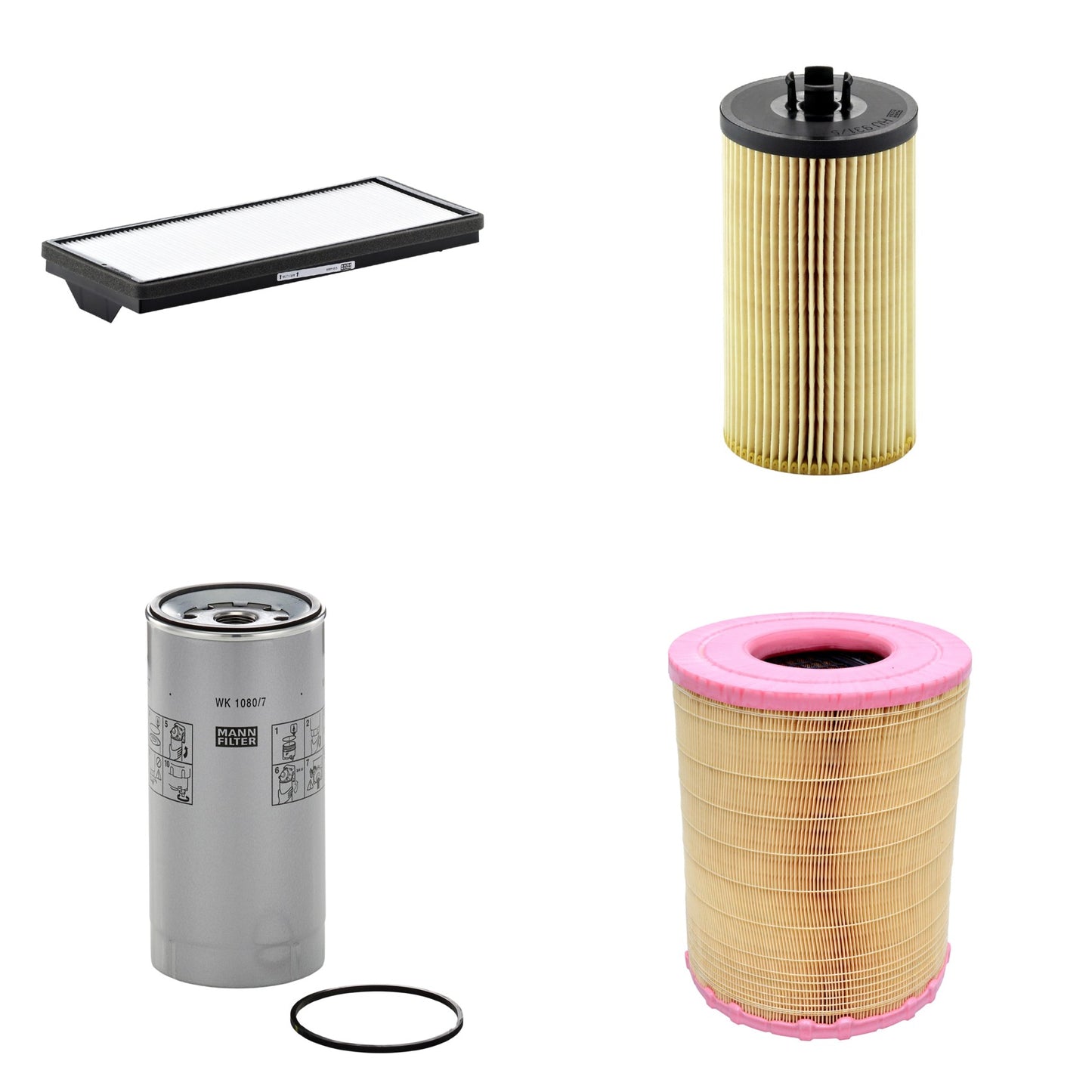Kit Filtros de Ar Combustível Cabine Ar Condicionado Óleo - Mann-Filter - C281012 - CU4469 - HU931/5x - WK1080/7x - (1)