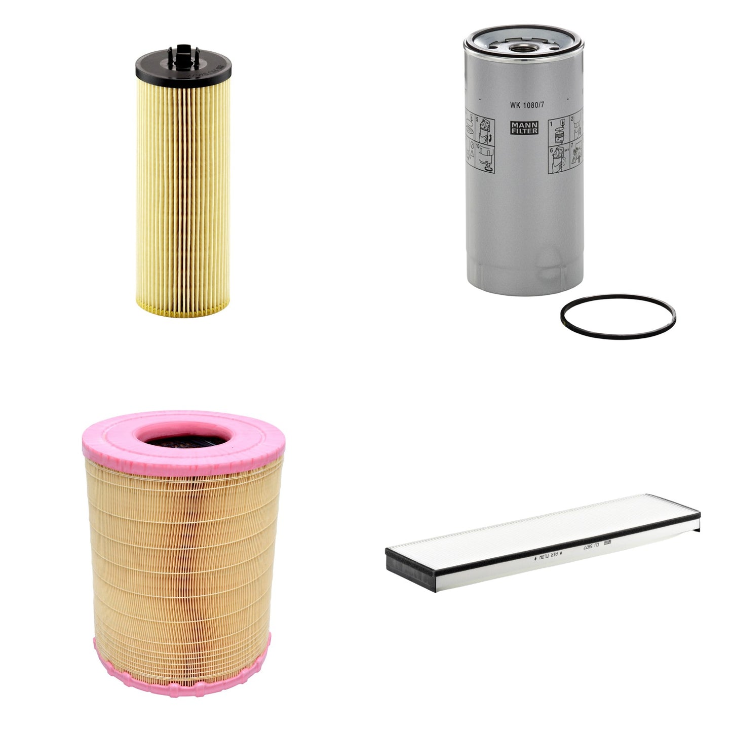 Kit Filtros de Ar Combustível Cabine Ar Condicionado Óleo - Mann-Filter - C281012 - CU5877 - HU945/2x - WK1080/7x - (1)