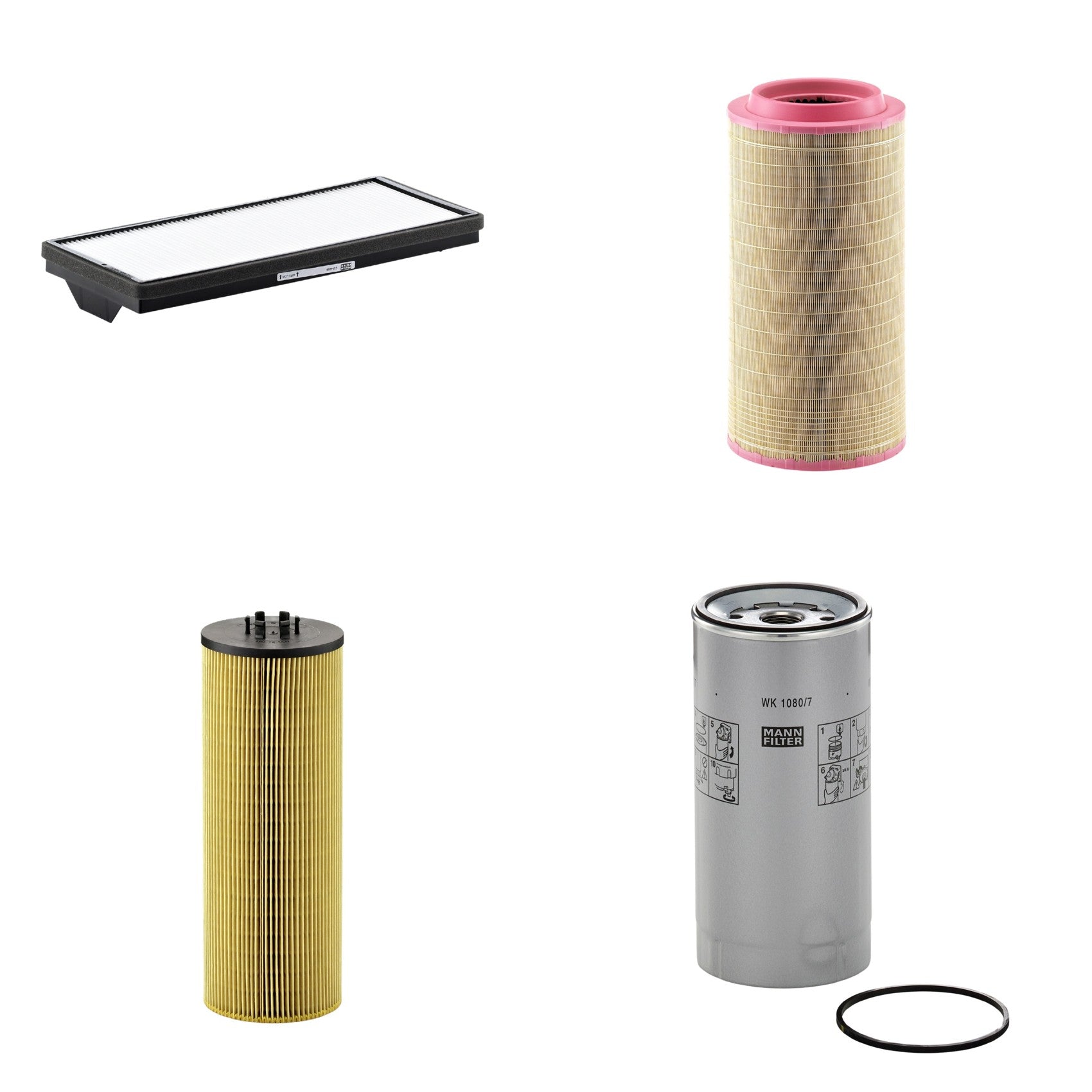 Kit Filtros de Ar Combustível Cabine Ar Condicionado Óleo - Mann-Filter - C271340 - CU4469 - HU12140x - WK1080/7x - (1)