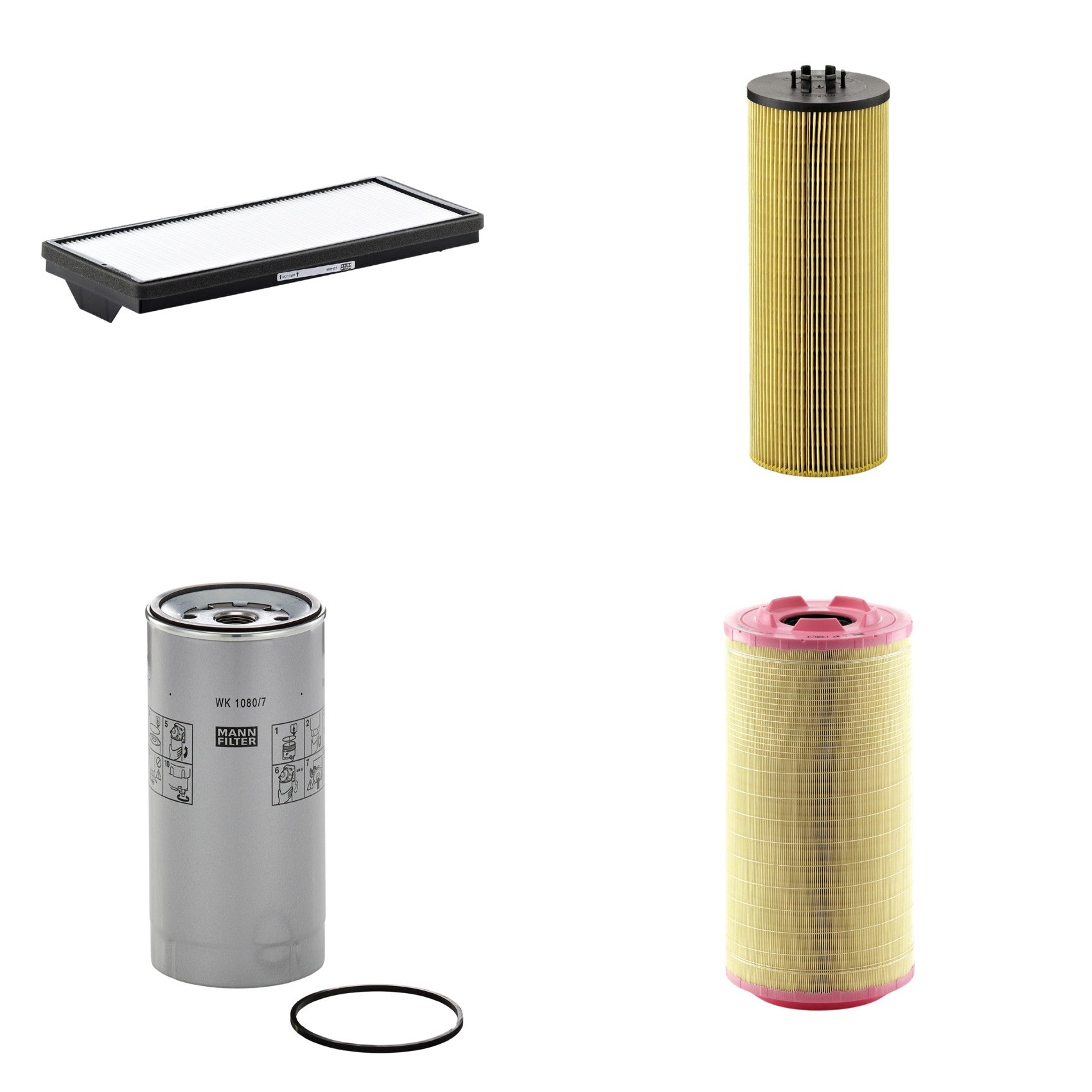 Kit Filtros de Ar Combustível Cabine Ar Condicionado Óleo - Mann-Filter - C271320/3 - CU4469 - HU12140x - WK1080/7x - (1)
