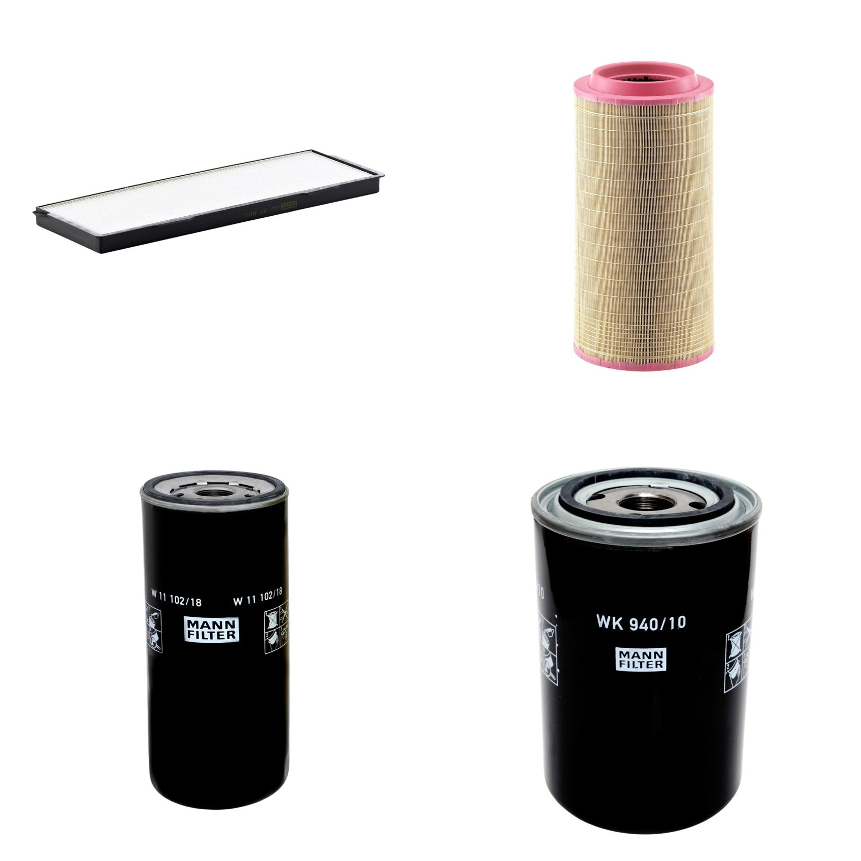Kit Filtros de Ar Combustível Cabine Ar Condicionado Óleo - Mann-Filter - C271340 - CU37001 - W11102/18 - WK940/10 - (1)