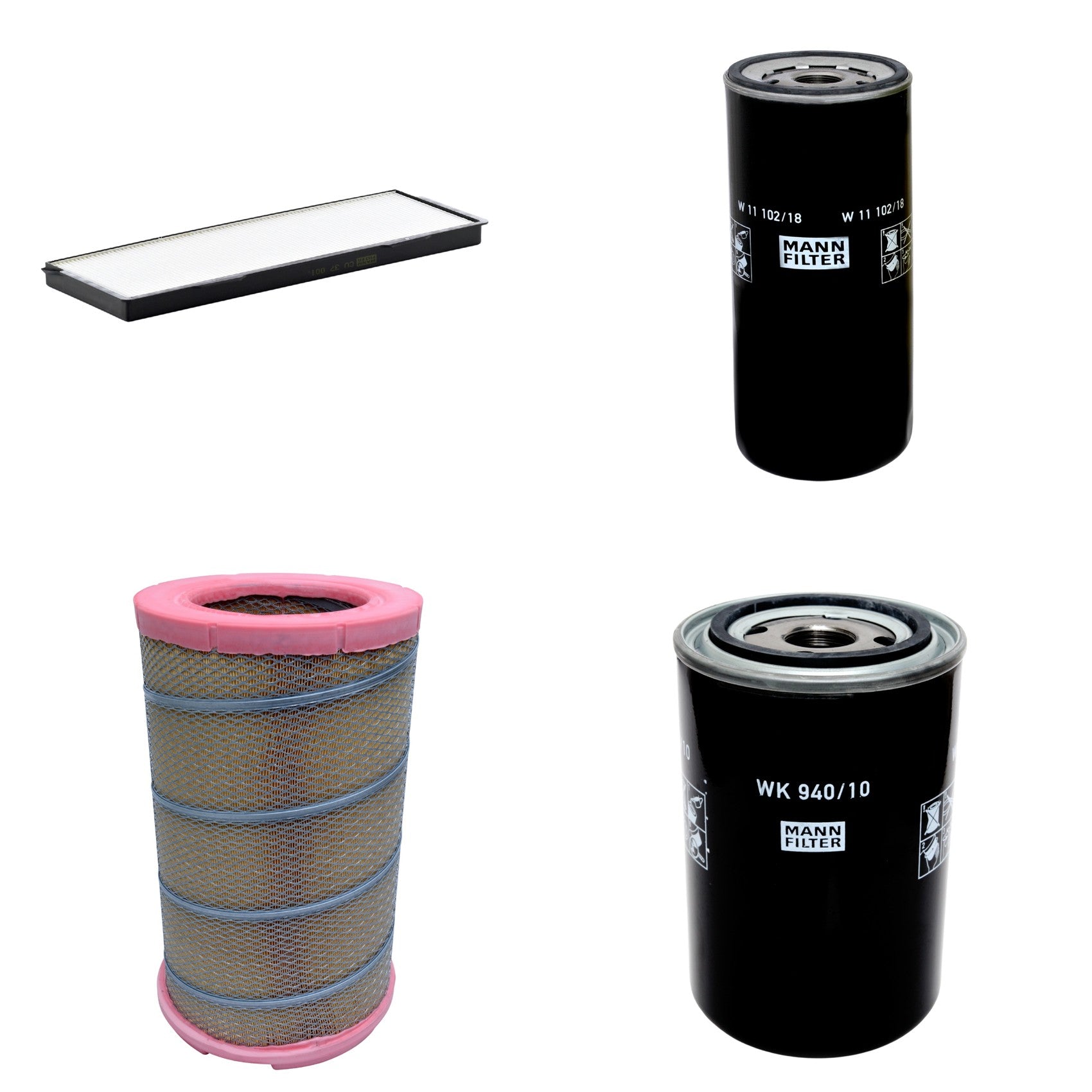 Kit Filtros de Ar Combustível Cabine Ar Condicionado Óleo - Mann-Filter - C301622 - CU37001 - W11102/18 - WK940/10 - (1)