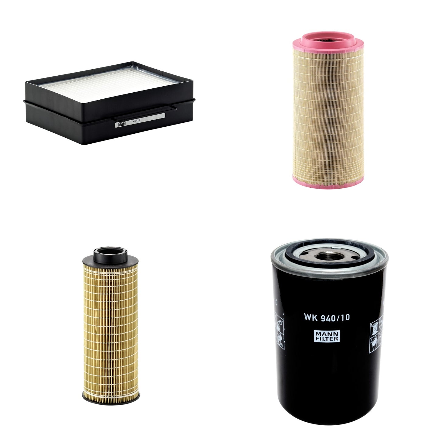 Kit Filtros de Ar Combustível Cabine Ar Condicionado Óleo - Mann-Filter - C271340 - CU1722 - HU1072x - WK940/10 - (1)