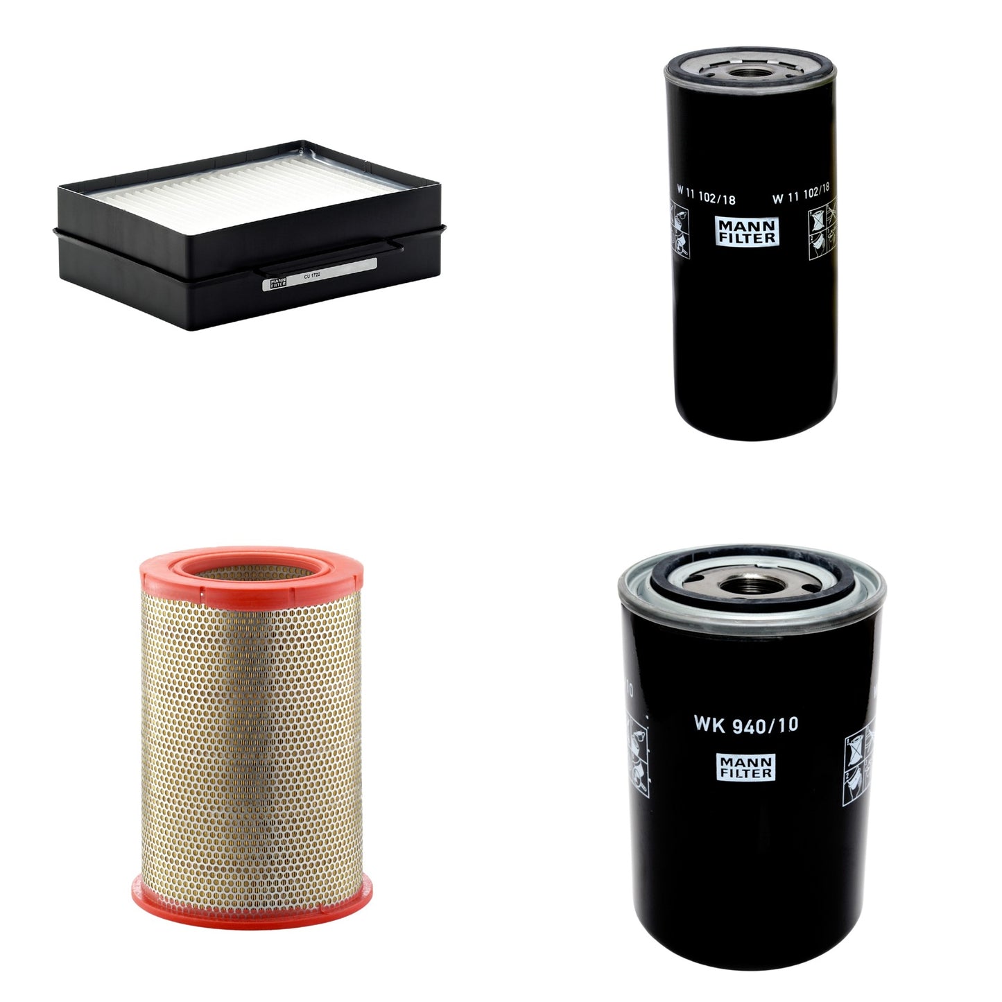 Kit Filtros de Ar Combustível Cabine Ar Condicionado Óleo - Mann-Filter - C301359 - CU1722 - W11102/18 - WK940/10 - (1)