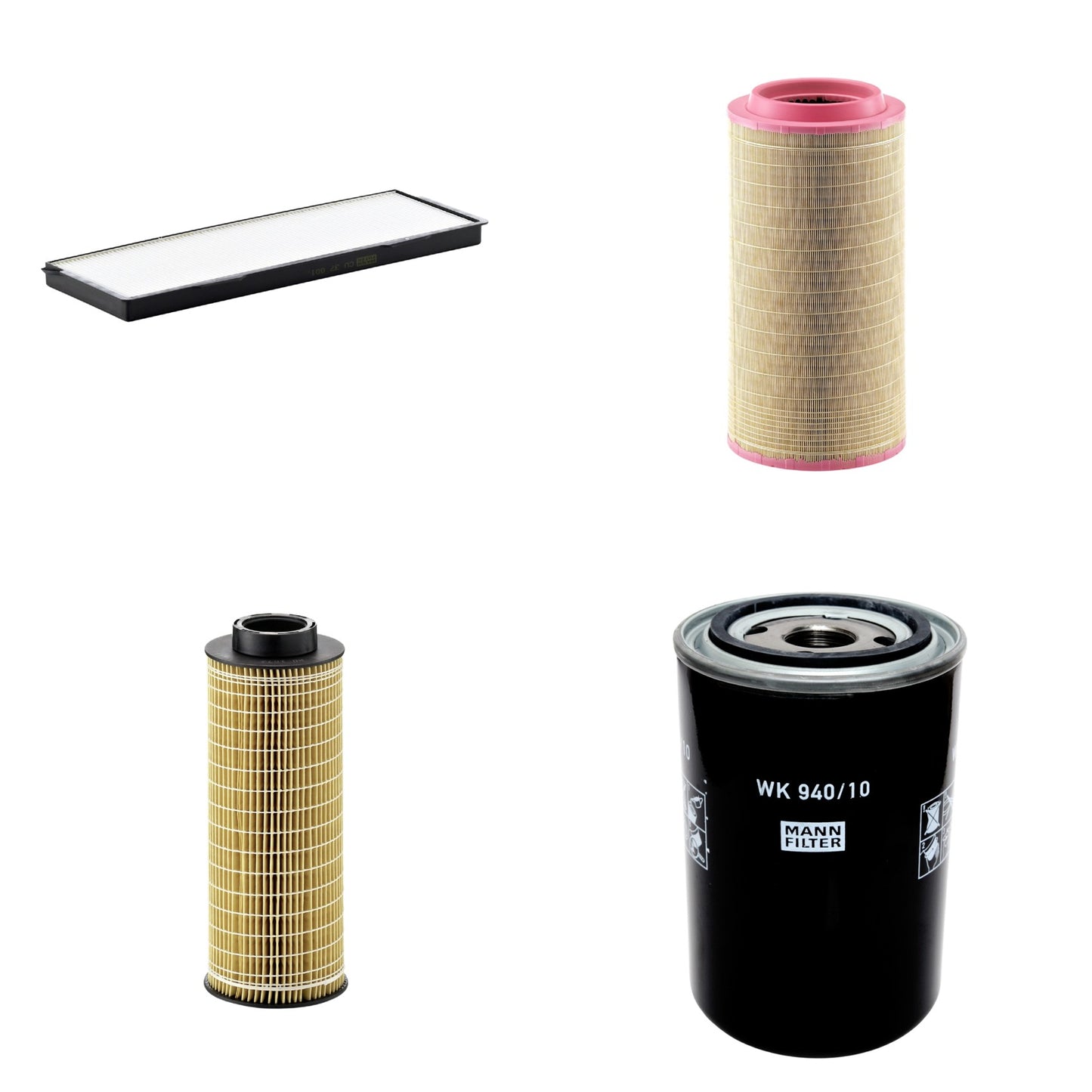 Kit Filtros de Ar Combustível Cabine Ar Condicionado Óleo - Mann-Filter - C271340 - CU37001 - HU1072x - WK940/10 - (1)