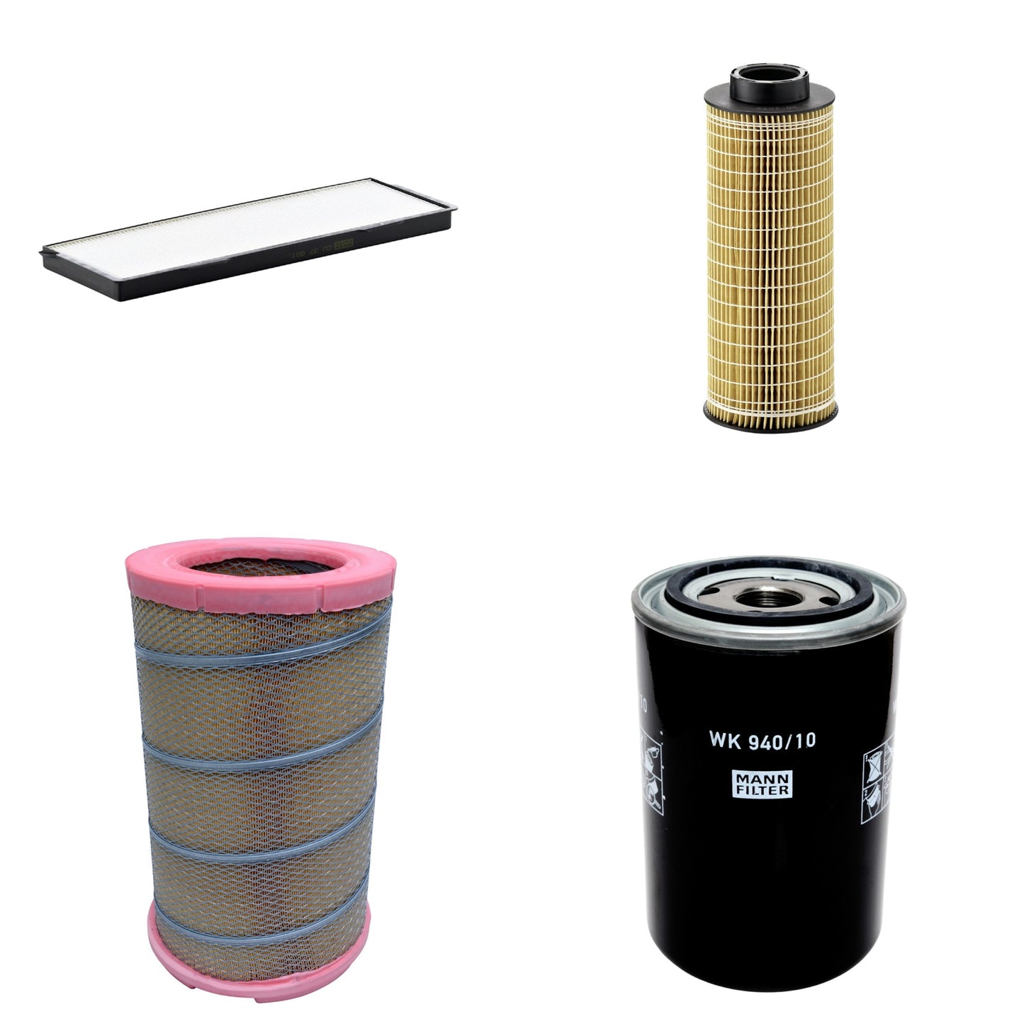 Kit Filtros de Ar Combustível Cabine Ar Condicionado Óleo - Mann-Filter - C301622 - CU37001 - HU1072x - WK940/10 - (1)