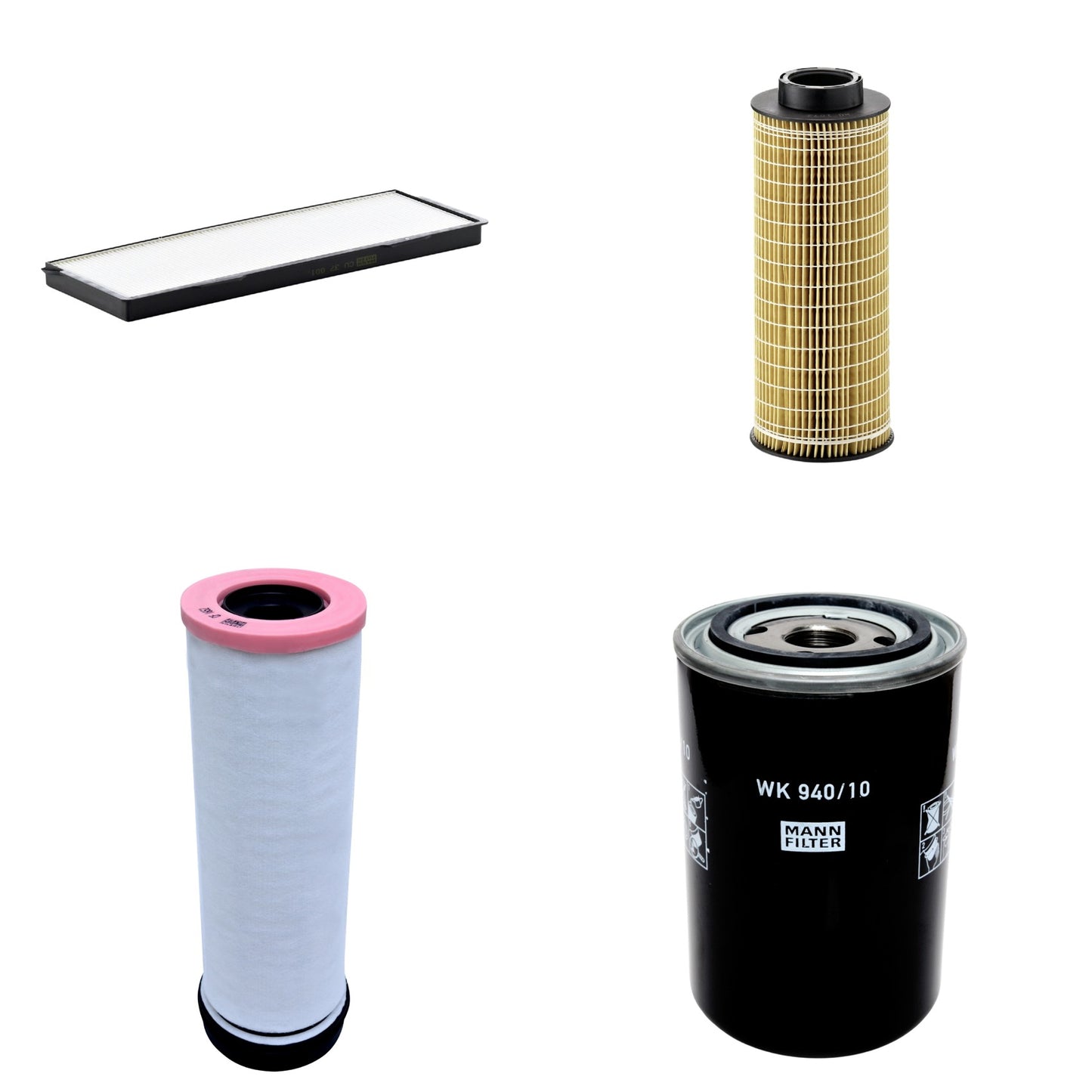 Kit Filtros de Ar Combustível Cabine Ar Condicionado Óleo - Mann-Filter - CF1652 - CU37001 - HU1072x - WK940/10 - (1)