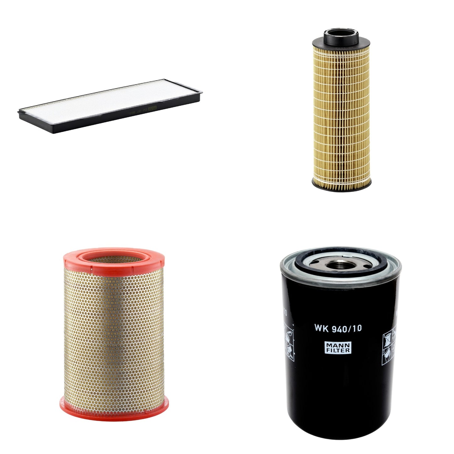 Kit Filtros de Ar Combustível Cabine Ar Condicionado Óleo - Mann-Filter - C301359 - CU37001 - HU1072x - WK940/10 - (1)