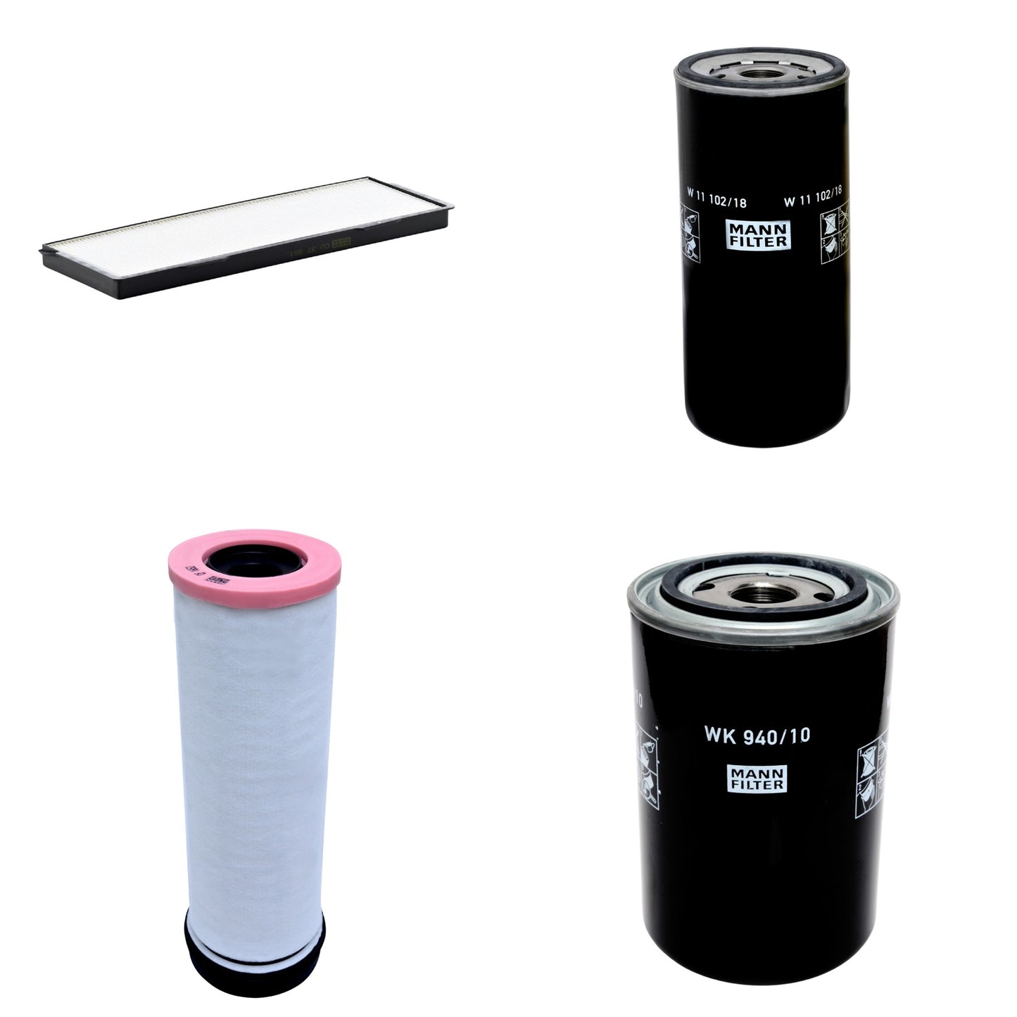 Kit Filtros de Ar Combustível Cabine Ar Condicionado Óleo - Mann-Filter - CF1652 - CU37001 - W11102/18 - WK940/10 - (1)