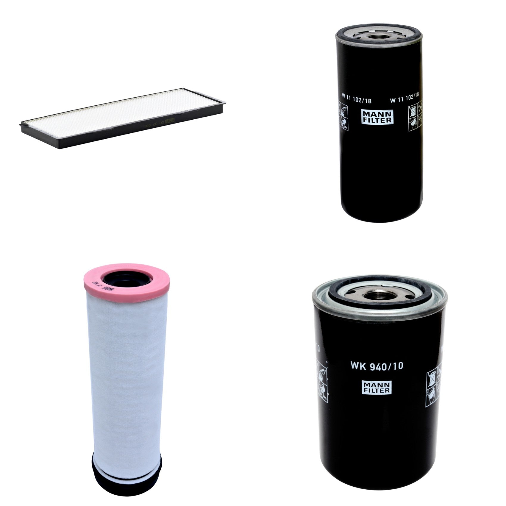 Kit Filtros de Ar Combustível Cabine Ar Condicionado Óleo - Mann-Filter - CF1652 - CU37001 - W11102/18 - WK940/10 - (1)