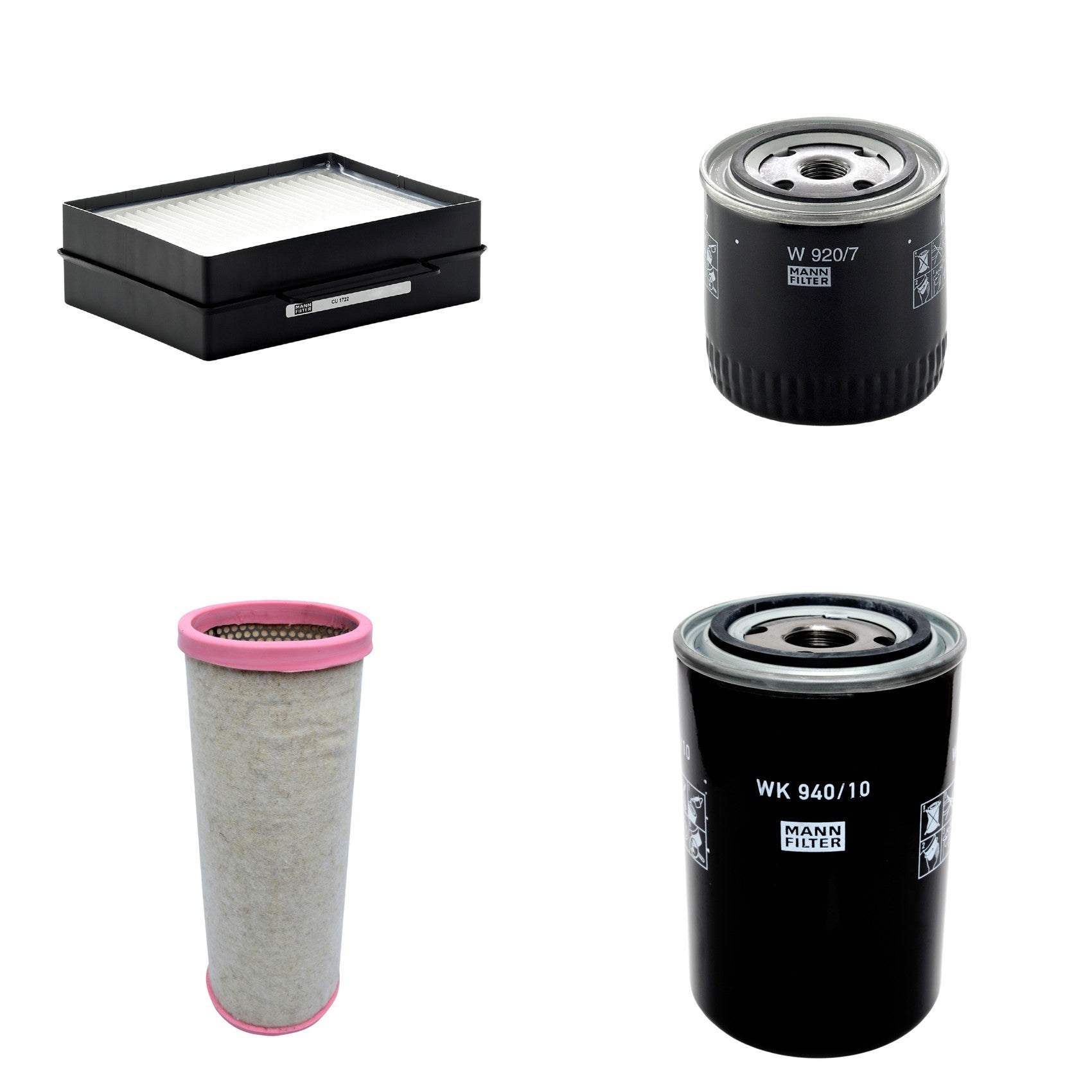 Kit Filtros de Ar Combustível Cabine Ar Condicionado Óleo - Mann-Filter - CF1711 - CU1722 - W920/7 - WK940/10 - (1)