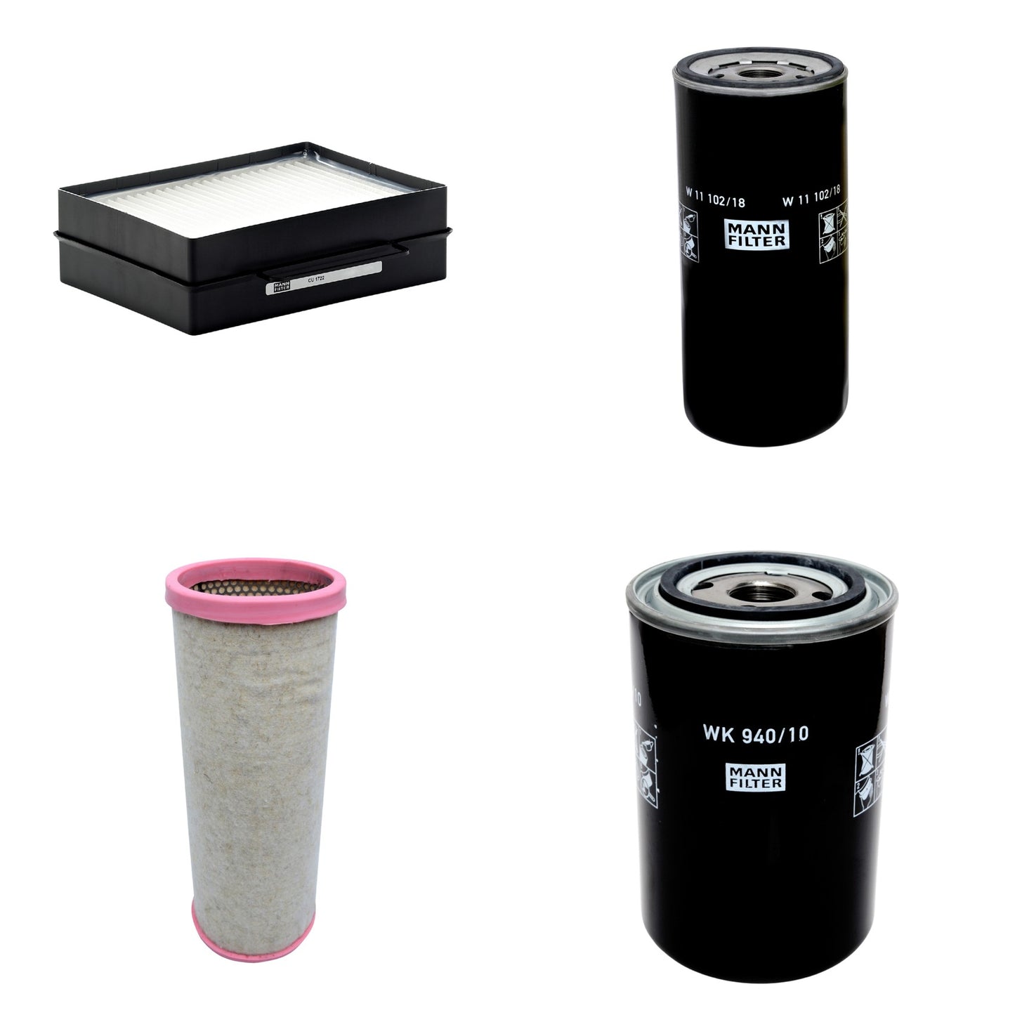 Kit Filtros de Ar Combustível Cabine Ar Condicionado Óleo - Mann-Filter - CF1711 - CU1722 - W11102/18 - WK940/10 - (1)