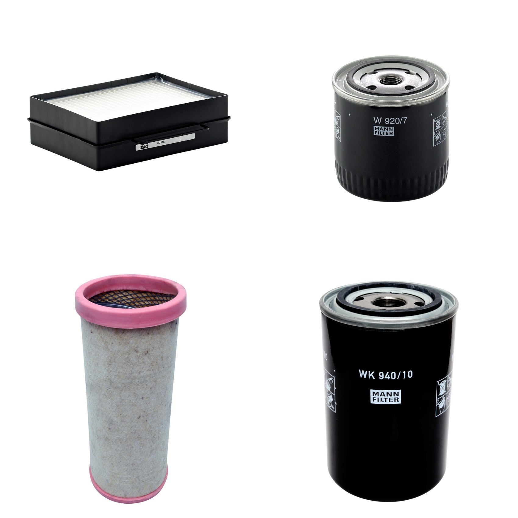 Kit Filtros de Ar Combustível Cabine Ar Condicionado Óleo - Mann-Filter - CF1710 - CU1722 - W920/7 - WK940/10 - (1)