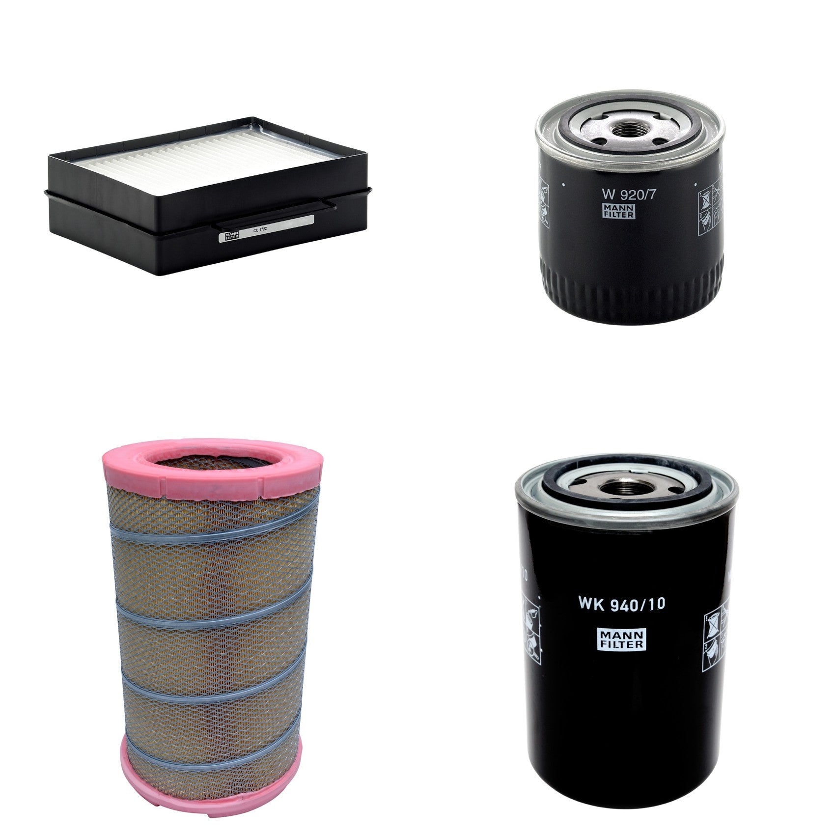 Kit Filtros de Ar Combustível Cabine Ar Condicionado Óleo - Mann-Filter - C301622 - CU1722 - W920/7 - WK940/10 - (1)