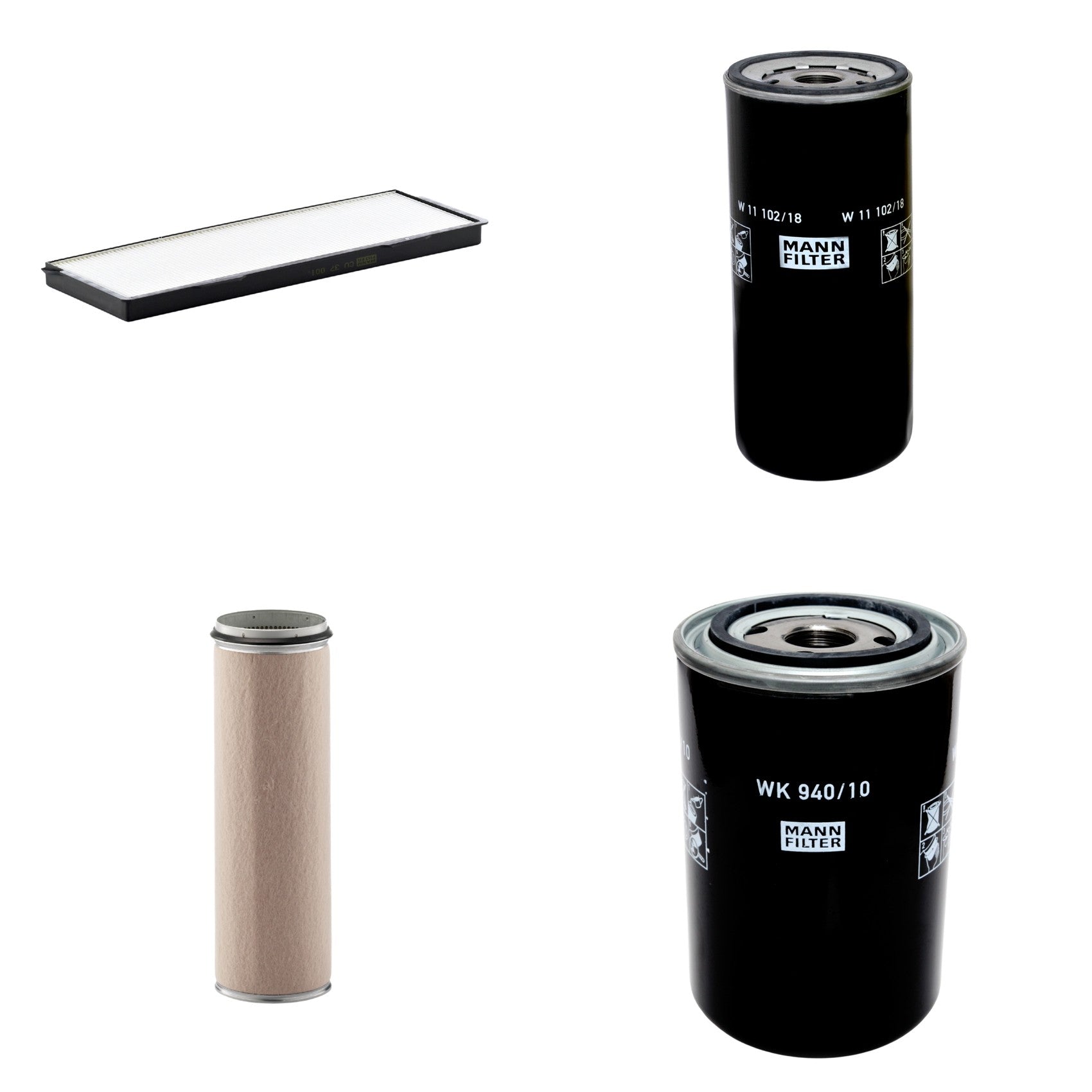 Kit Filtros de Ar Combustível Cabine Ar Condicionado Óleo - Mann-Filter - CF1600 - CU37001 - W11102/18 - WK940/10 - (1)